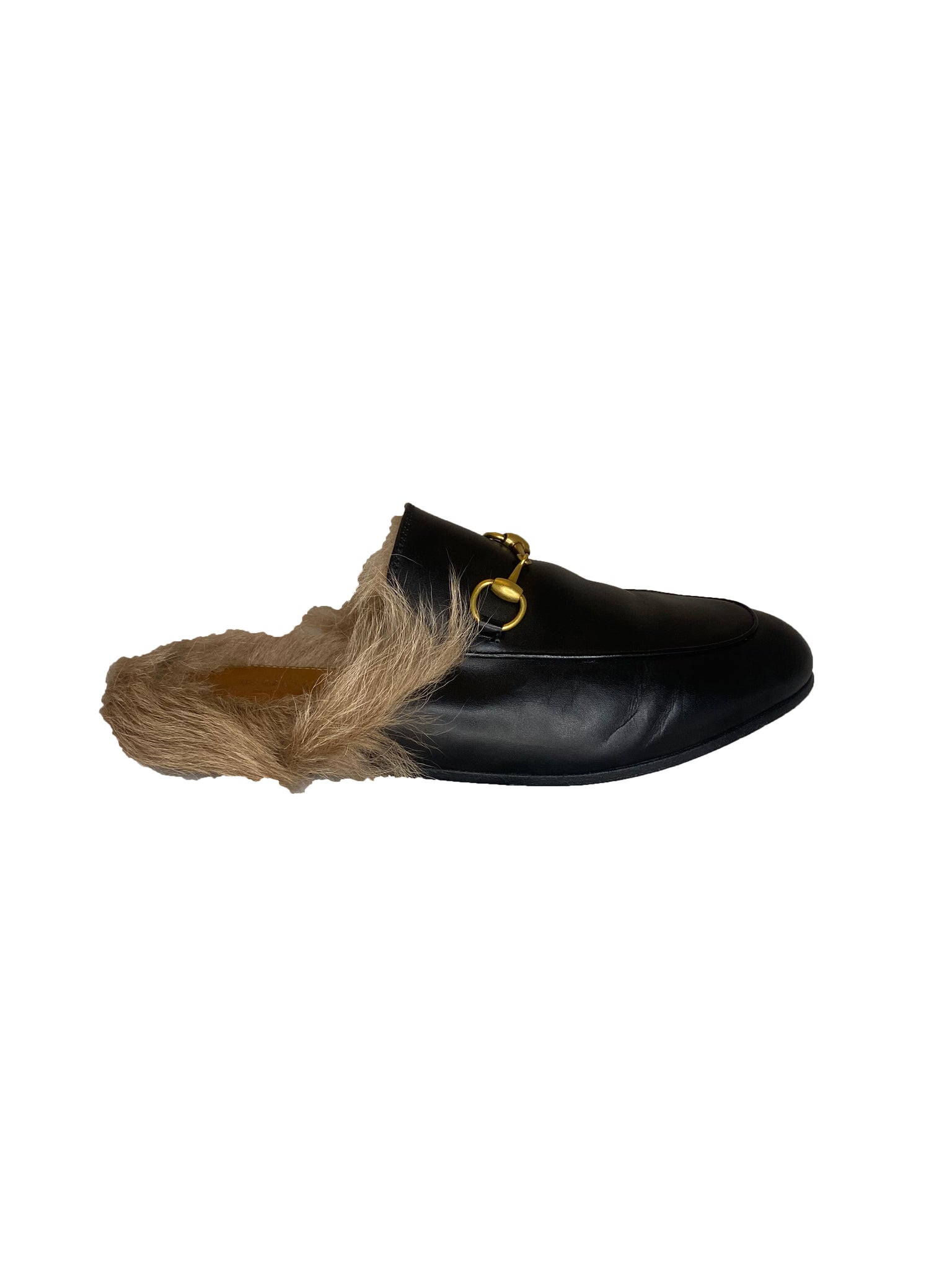 Princetown Horsebit Shearling Slides
