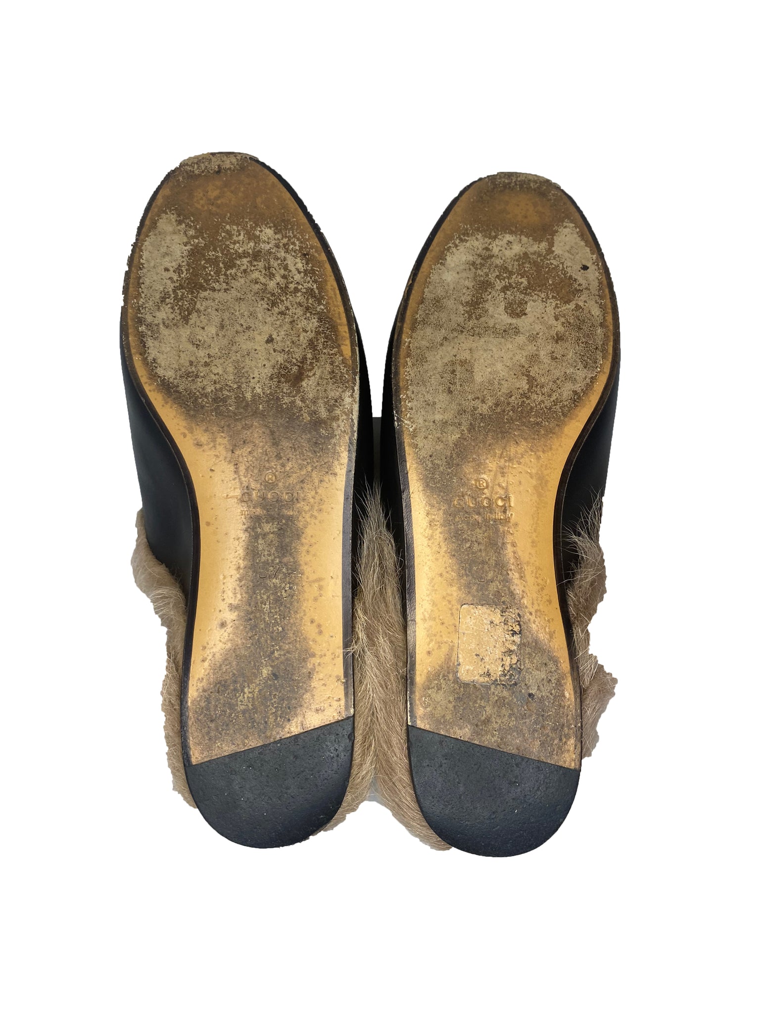 Princetown Horsebit Shearling Slides
