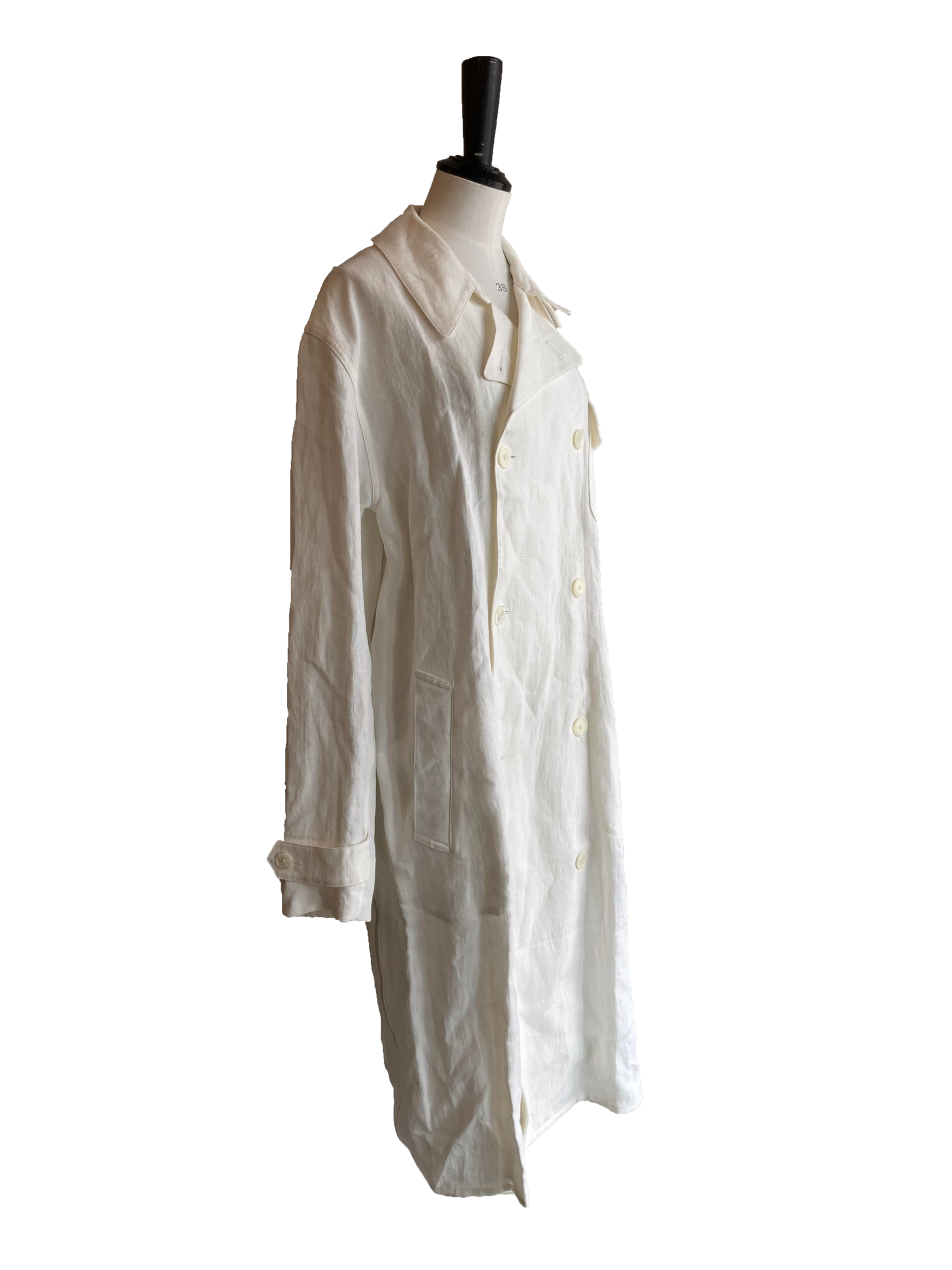 Double Breasted Linen Coat
