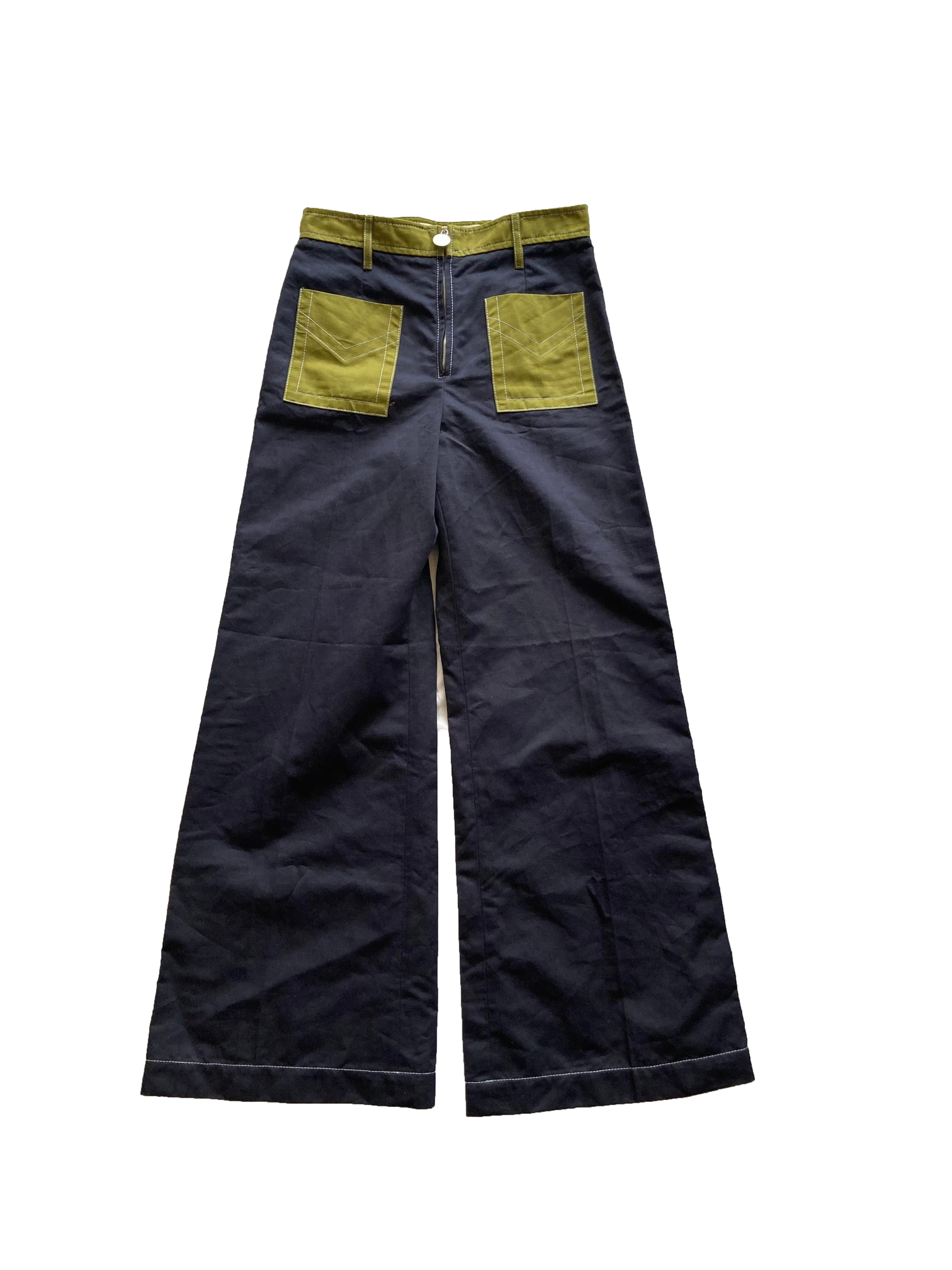 Flared Cotton Trousers
