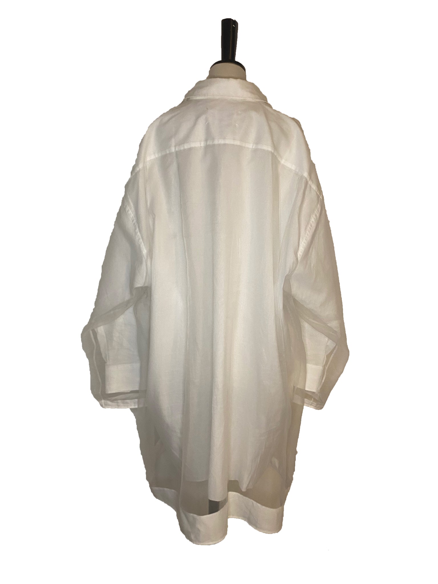 Sheer Overlay Shirt Dress