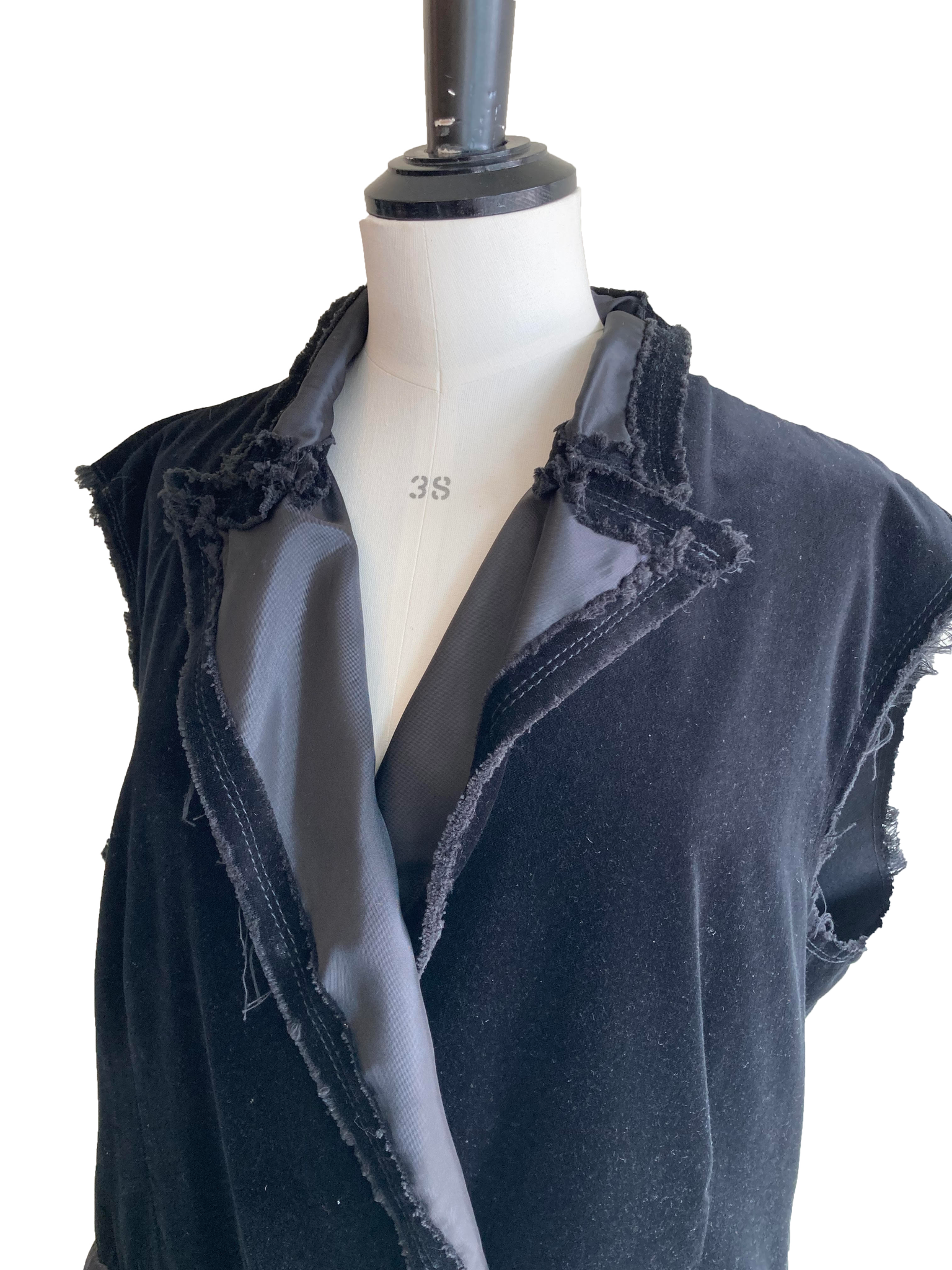 Raw Edged Velvet Trouser Suit