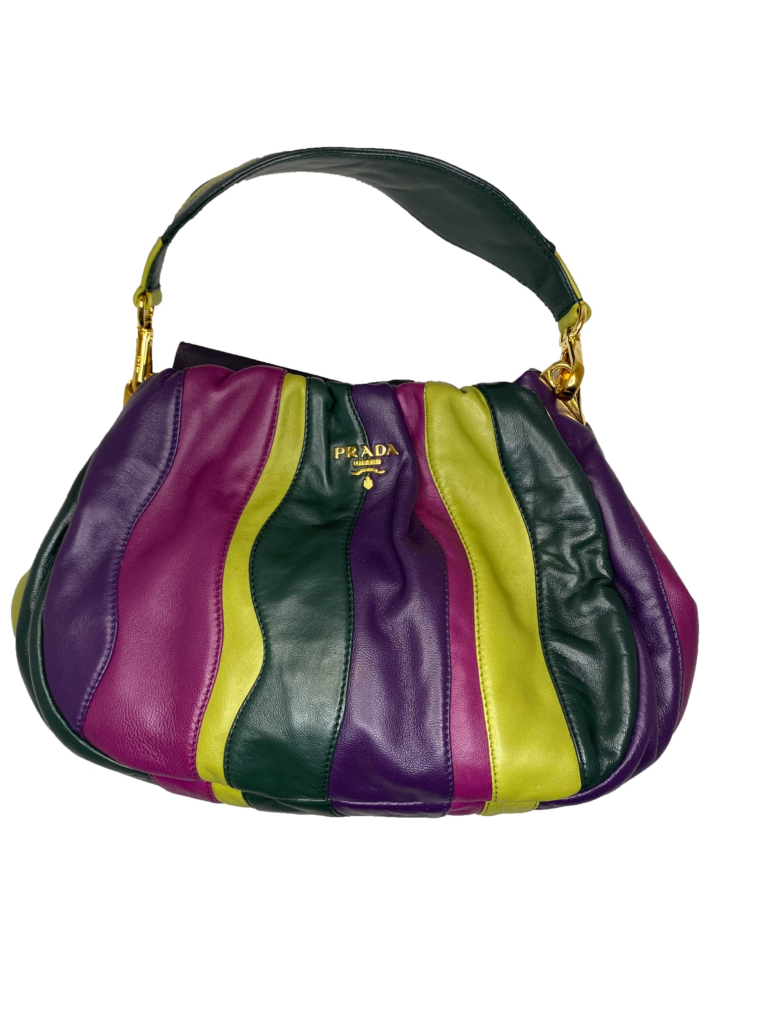 Multicoloured Striped Mini Bag