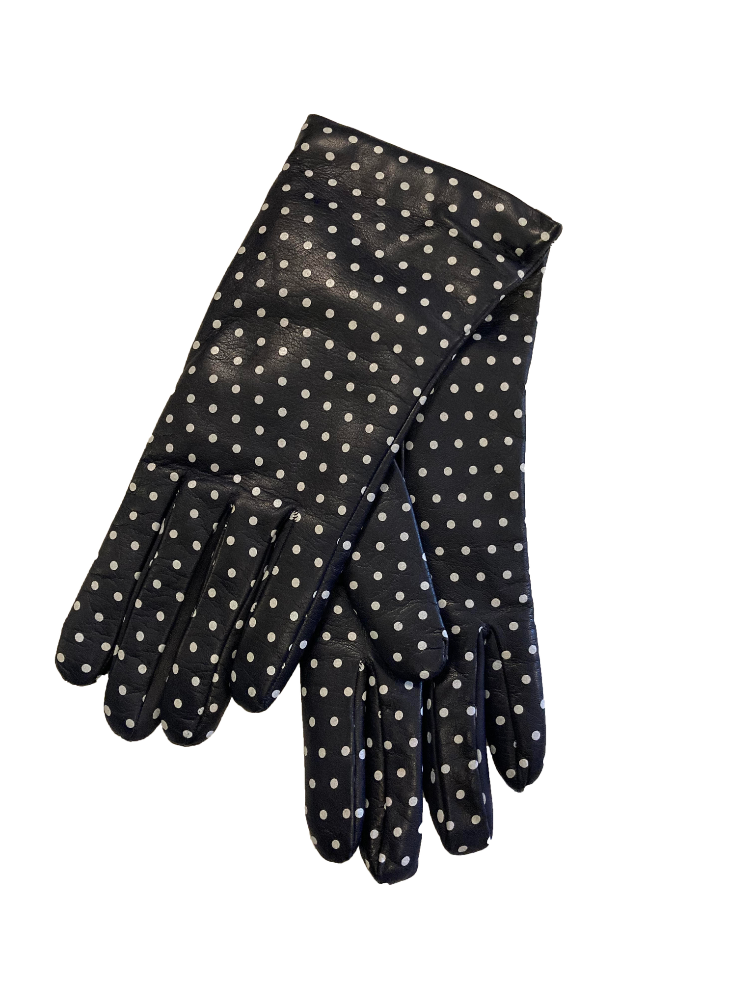 Polka Dot Leather Gloves