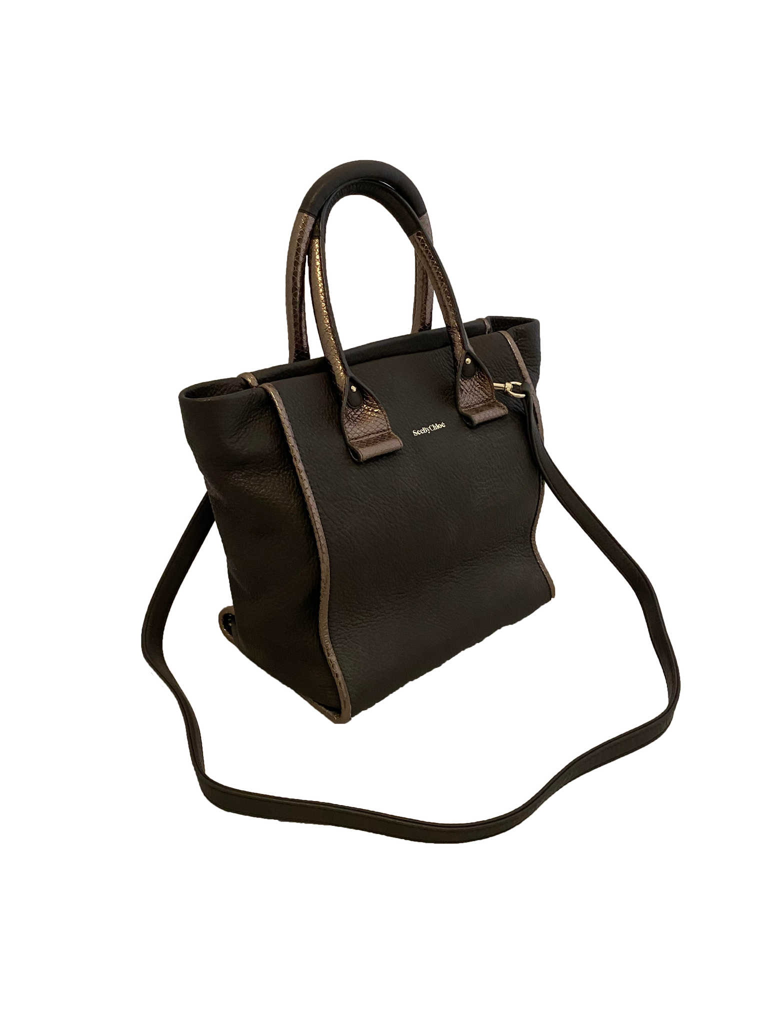 Leather Crossbody Tote