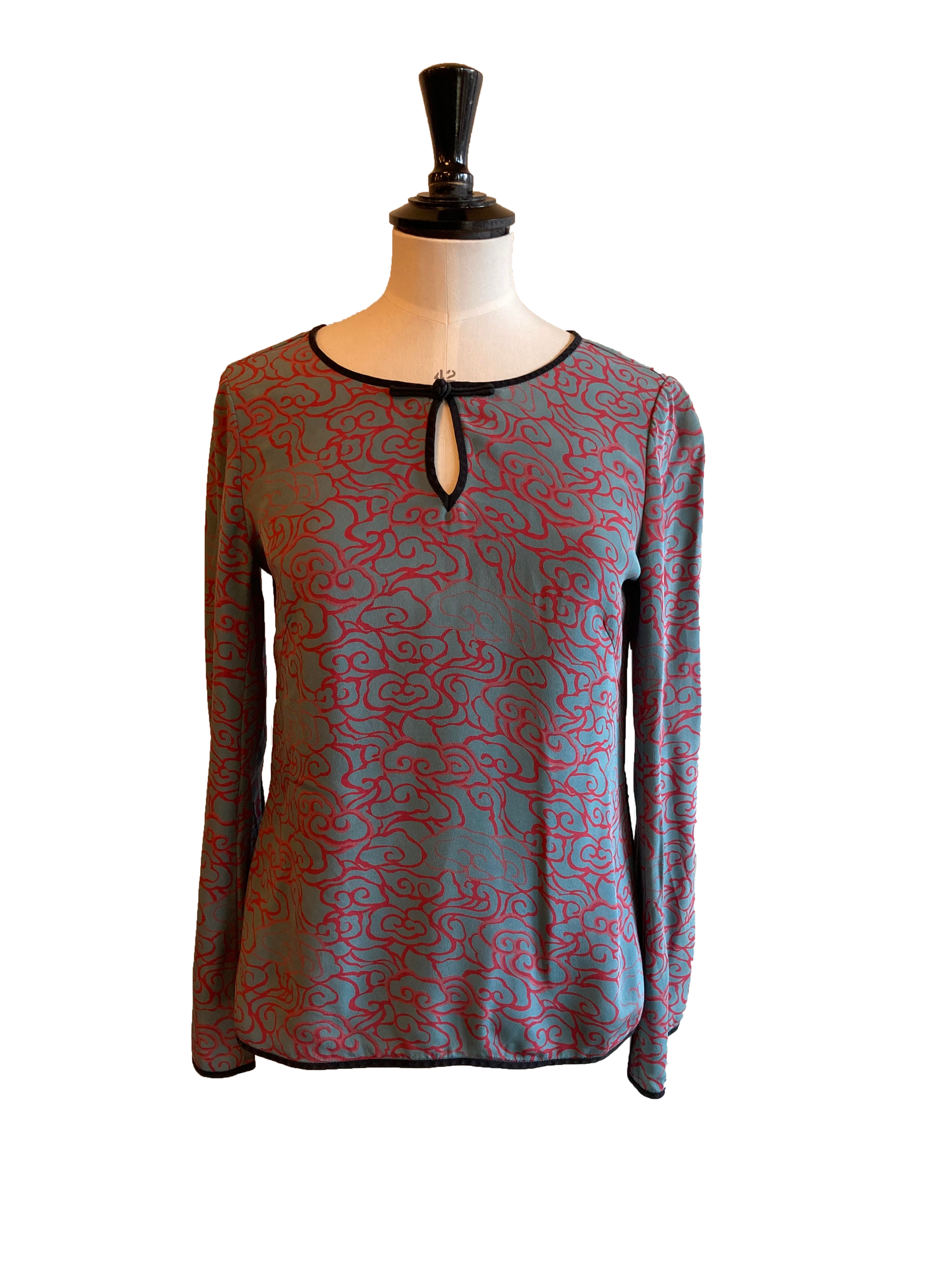 Silk Keyhole Top