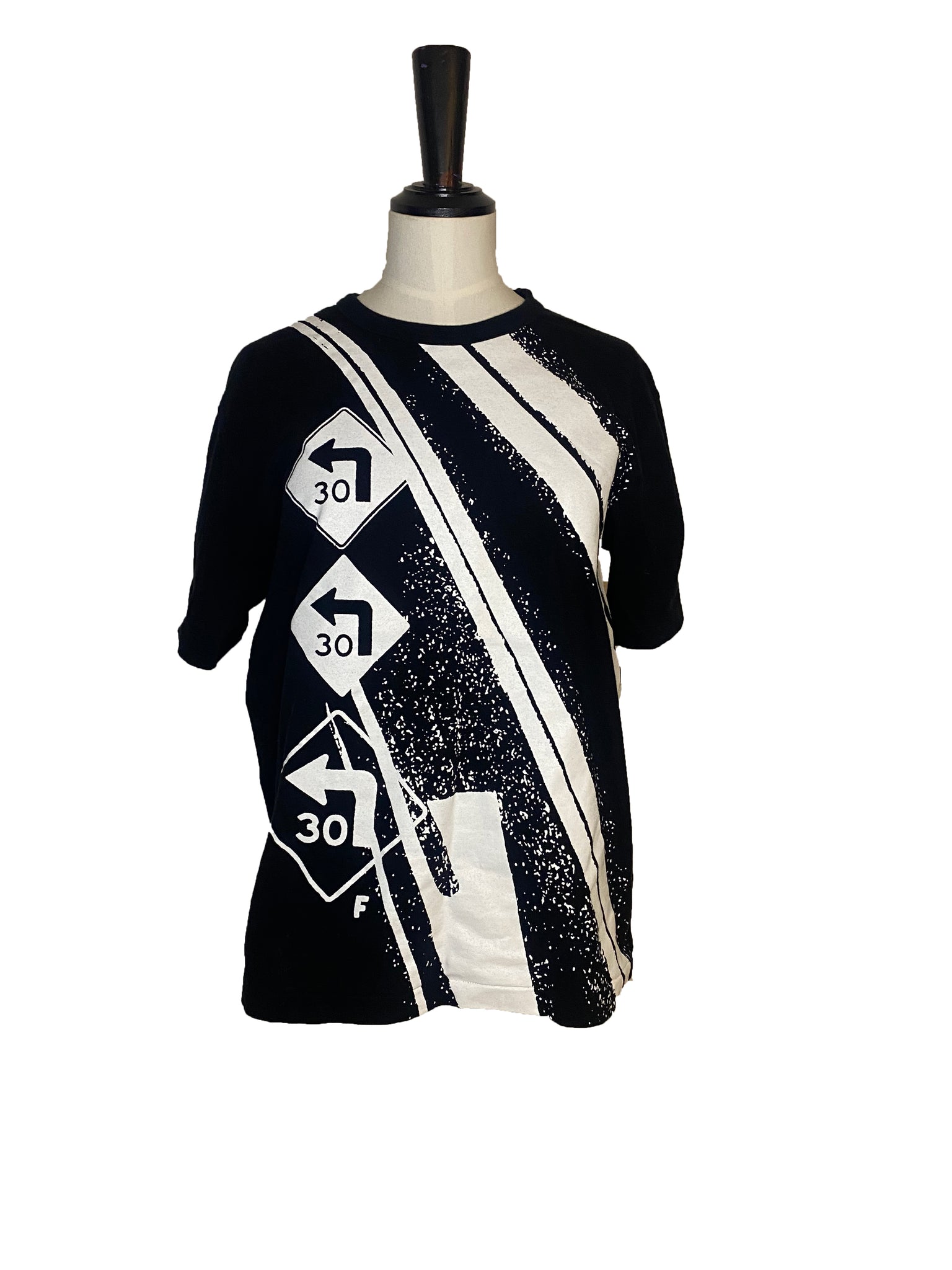 Black and White Printed T Shirt