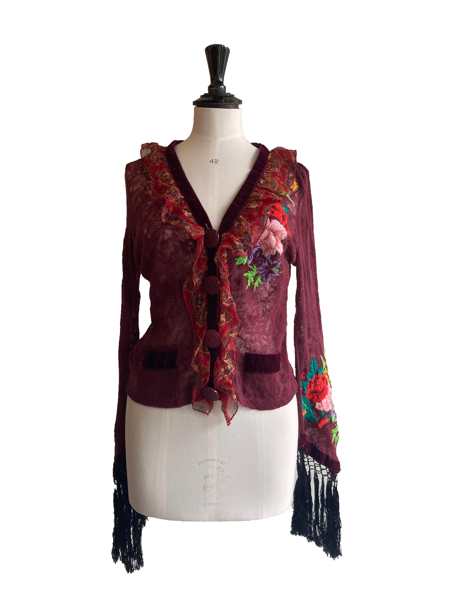 Vintage Fringed Cardigan