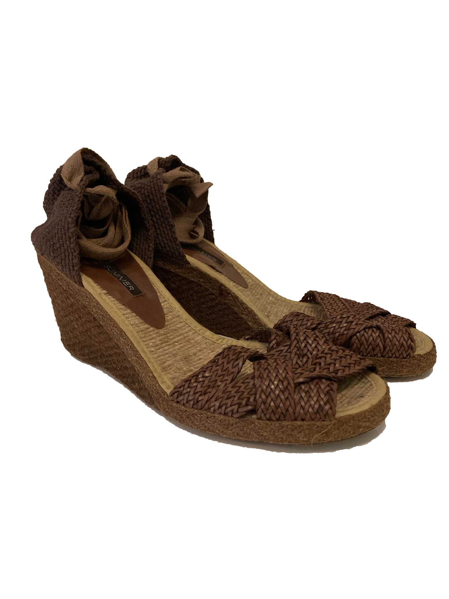 Woven Wedge Espadrilles