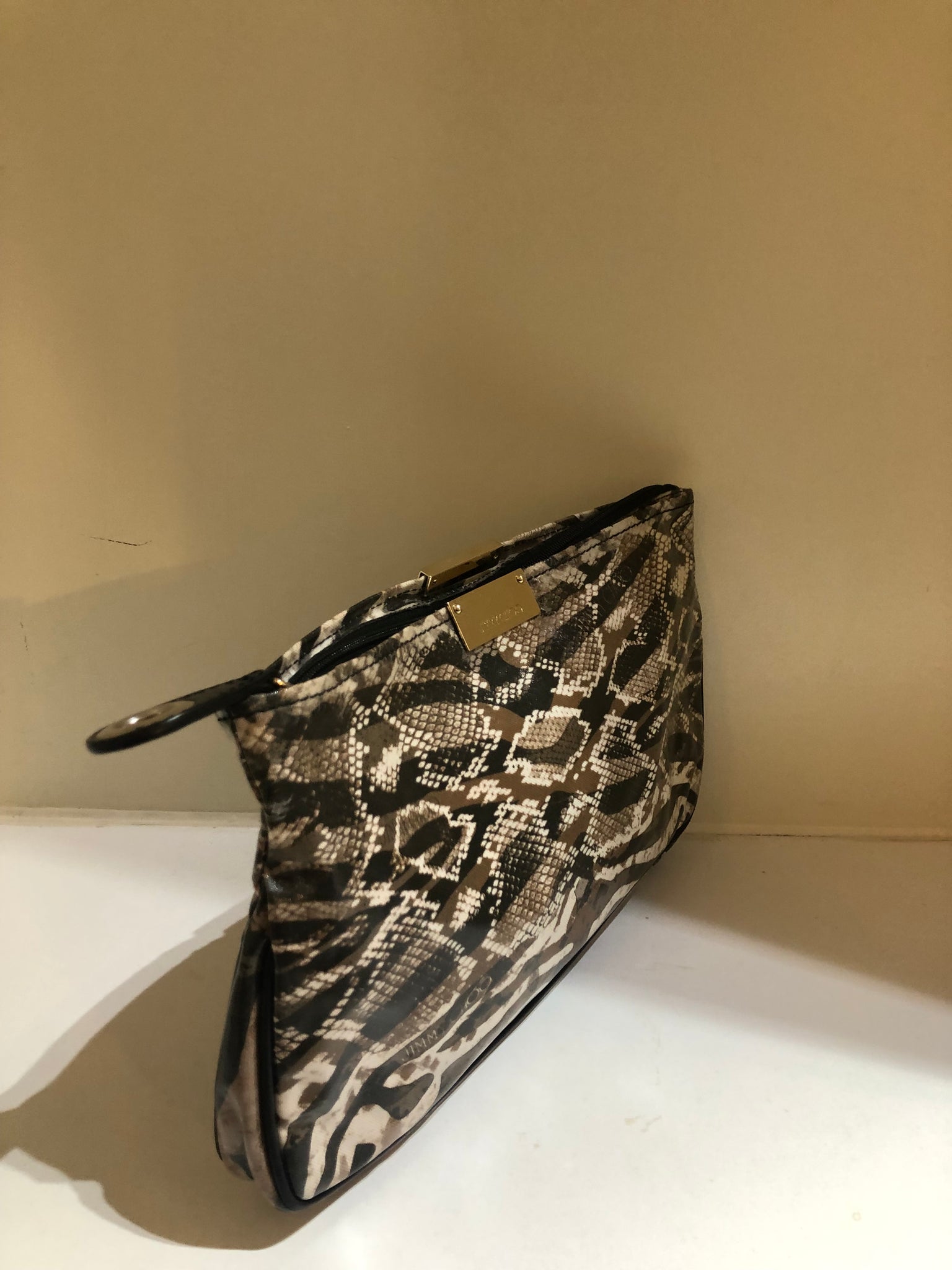 Isabella's Wardrobe Jimmy Choo Animal Print Clutch.