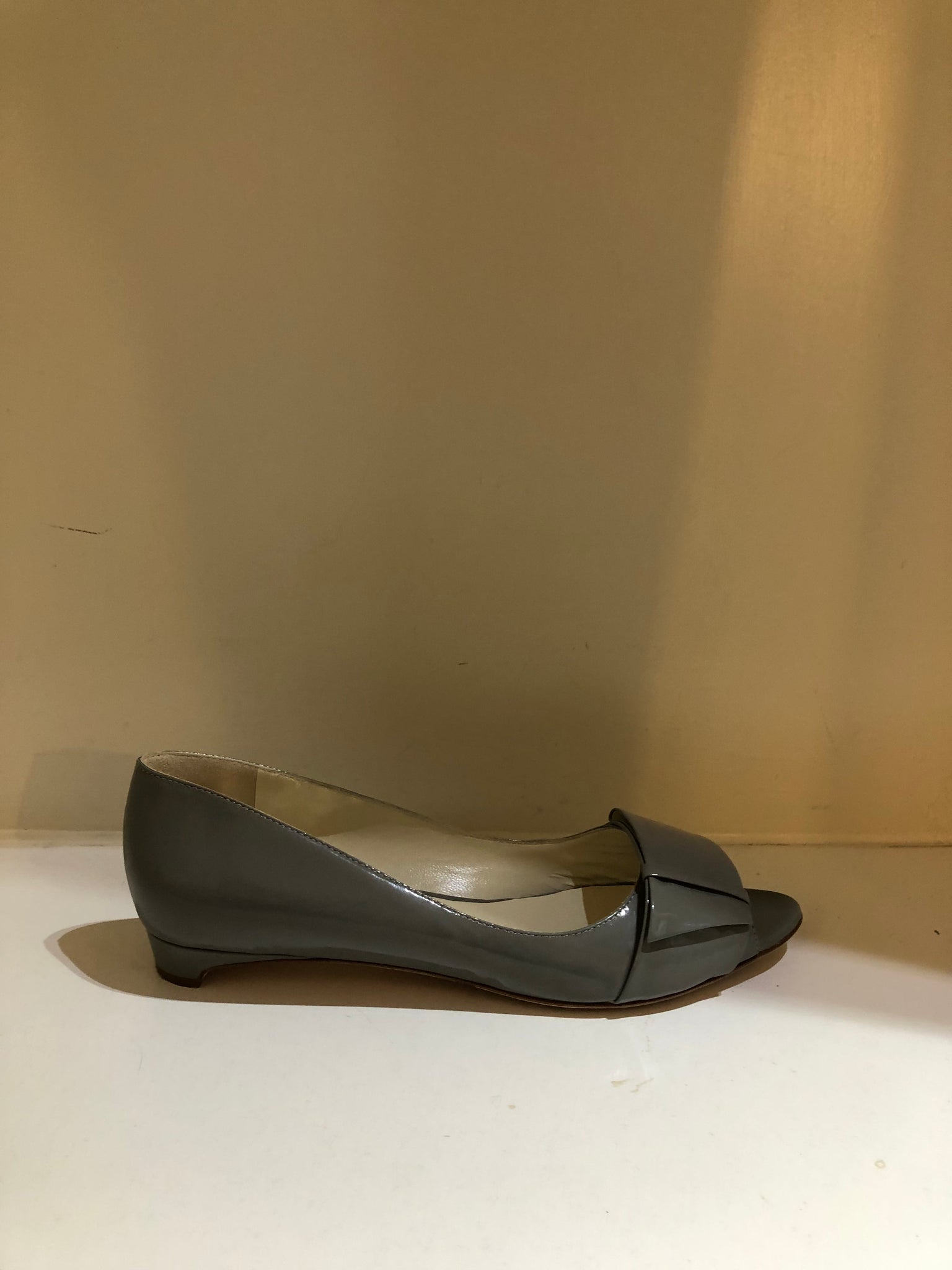 Isabella's Wardrobe Rupert Sanderson Patent Open Toe Flats.