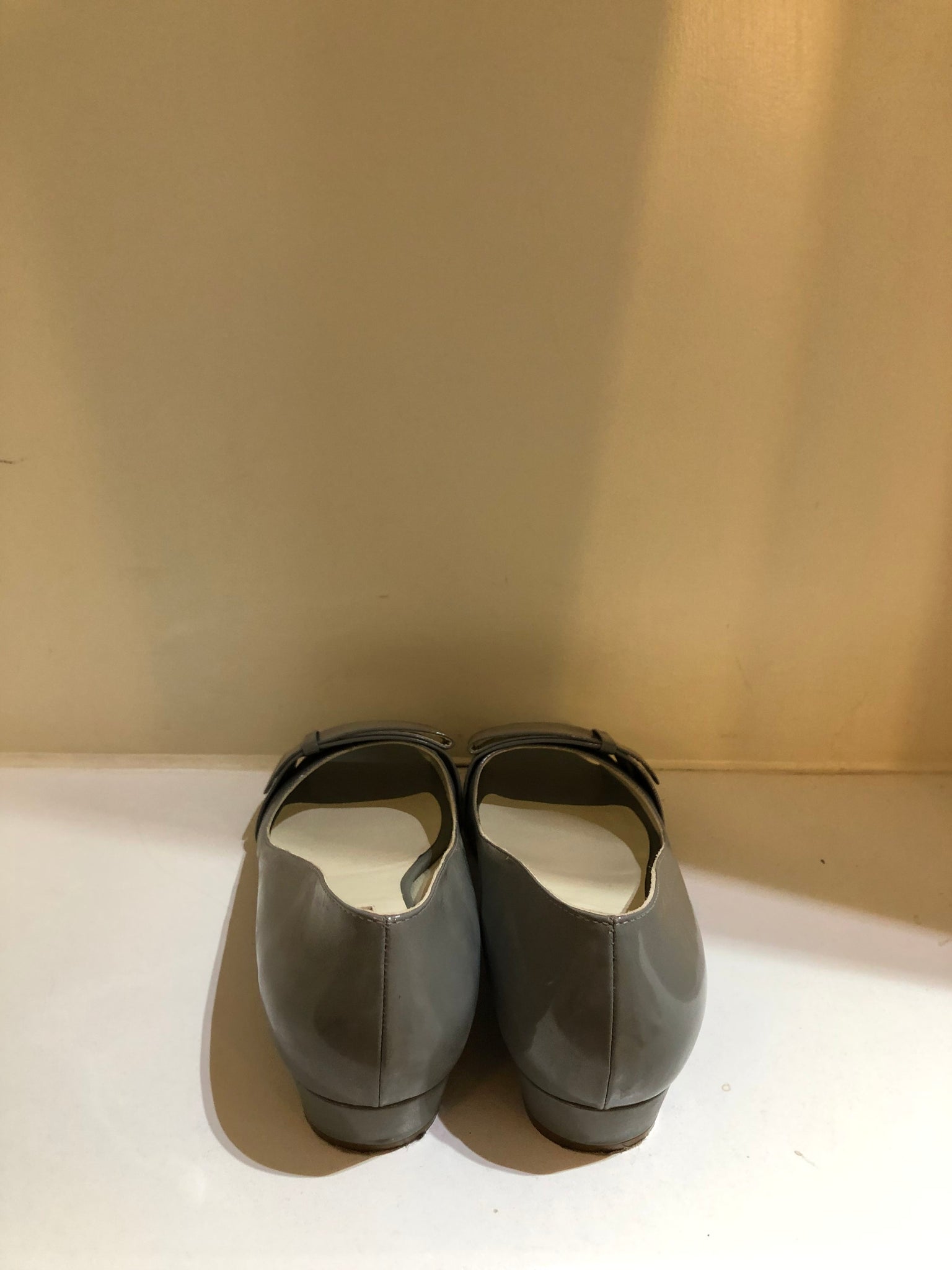 Isabella's Wardrobe Rupert Sanderson Patent Open Toe Flats.
