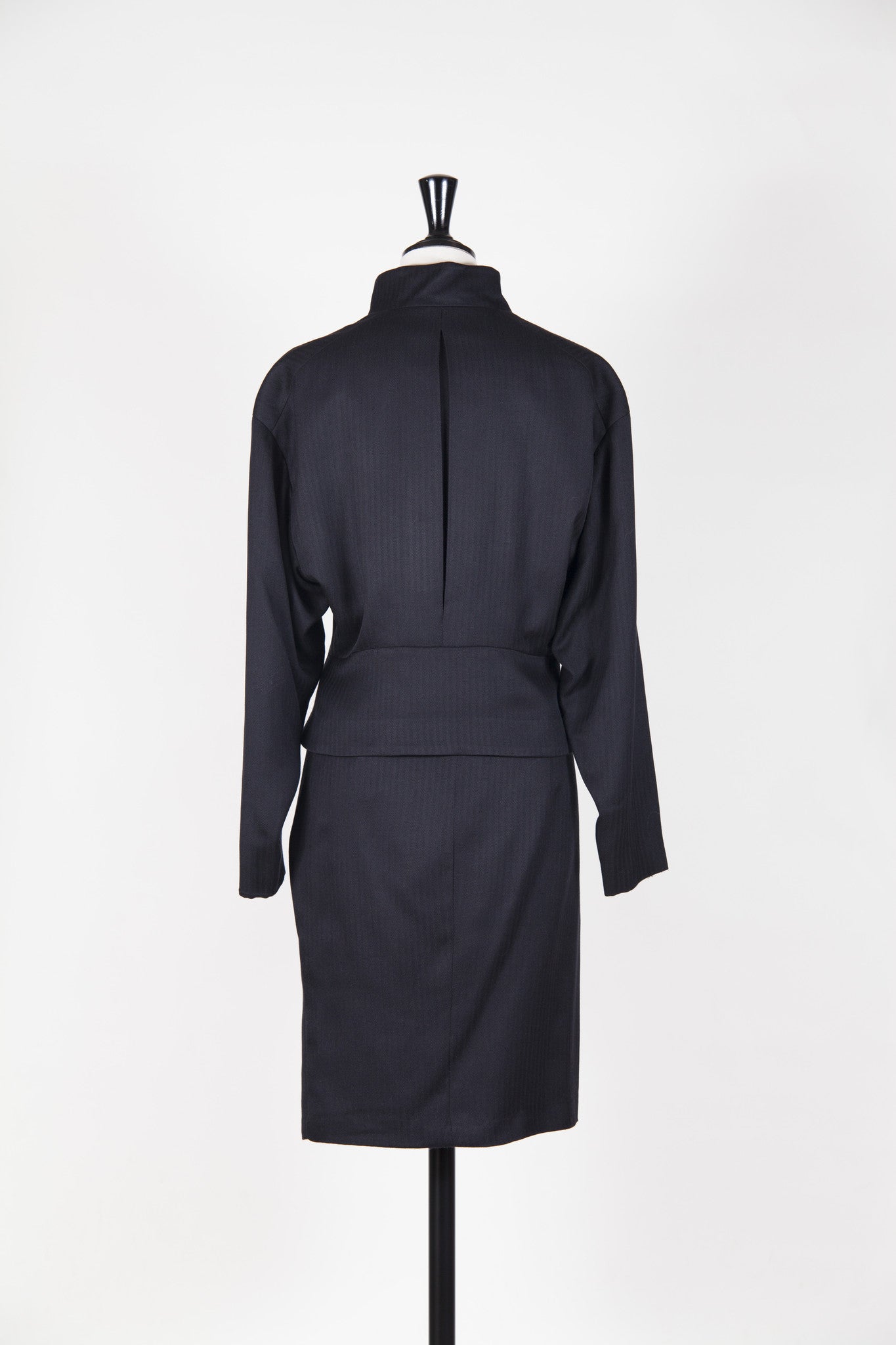 Isabella's Wardrobe Gianna Versace Couture Herringbone weave skirt suit.