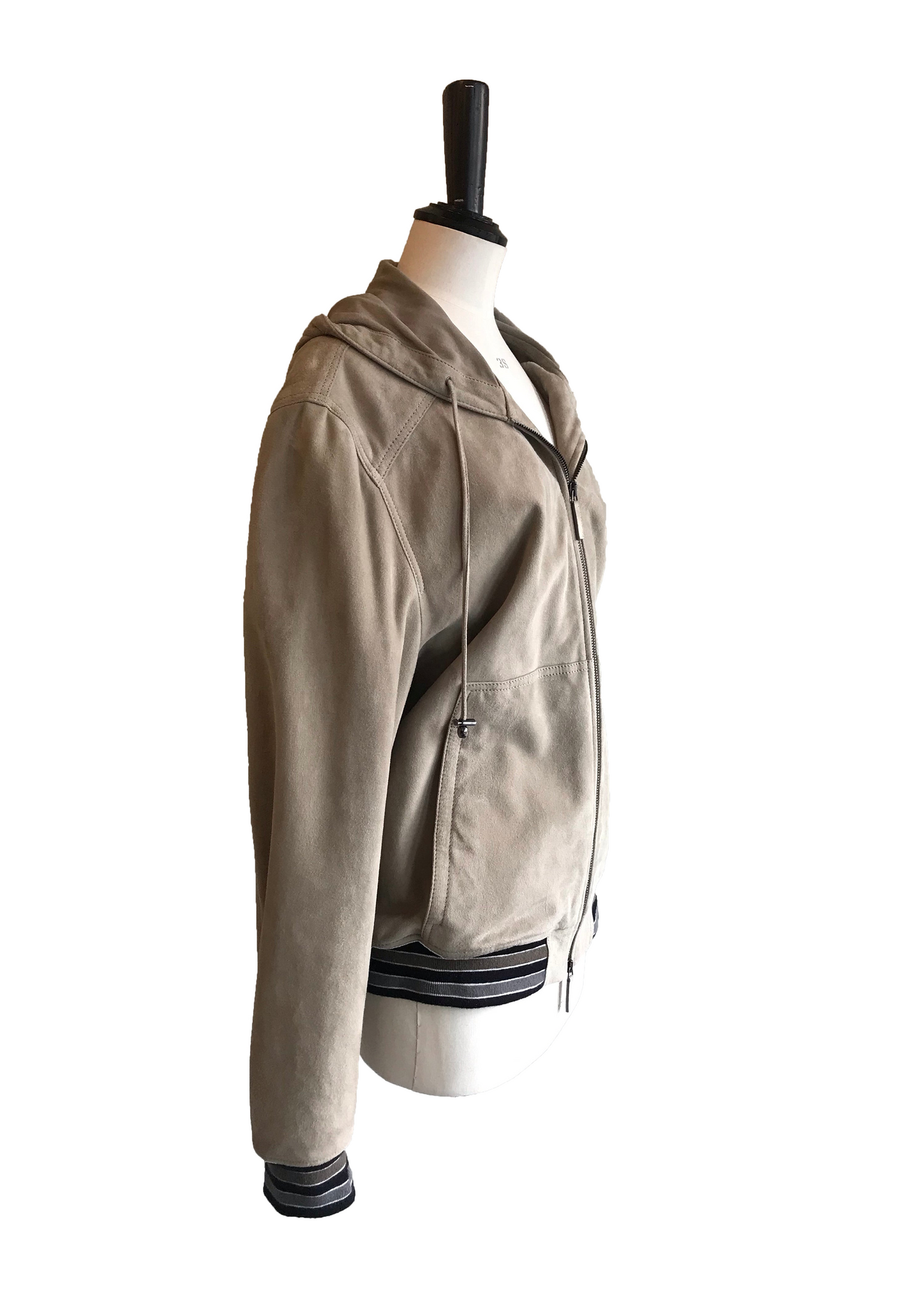 Isabella's Wardrobe Emporio Armani Gents Suede Hooded Jacket.