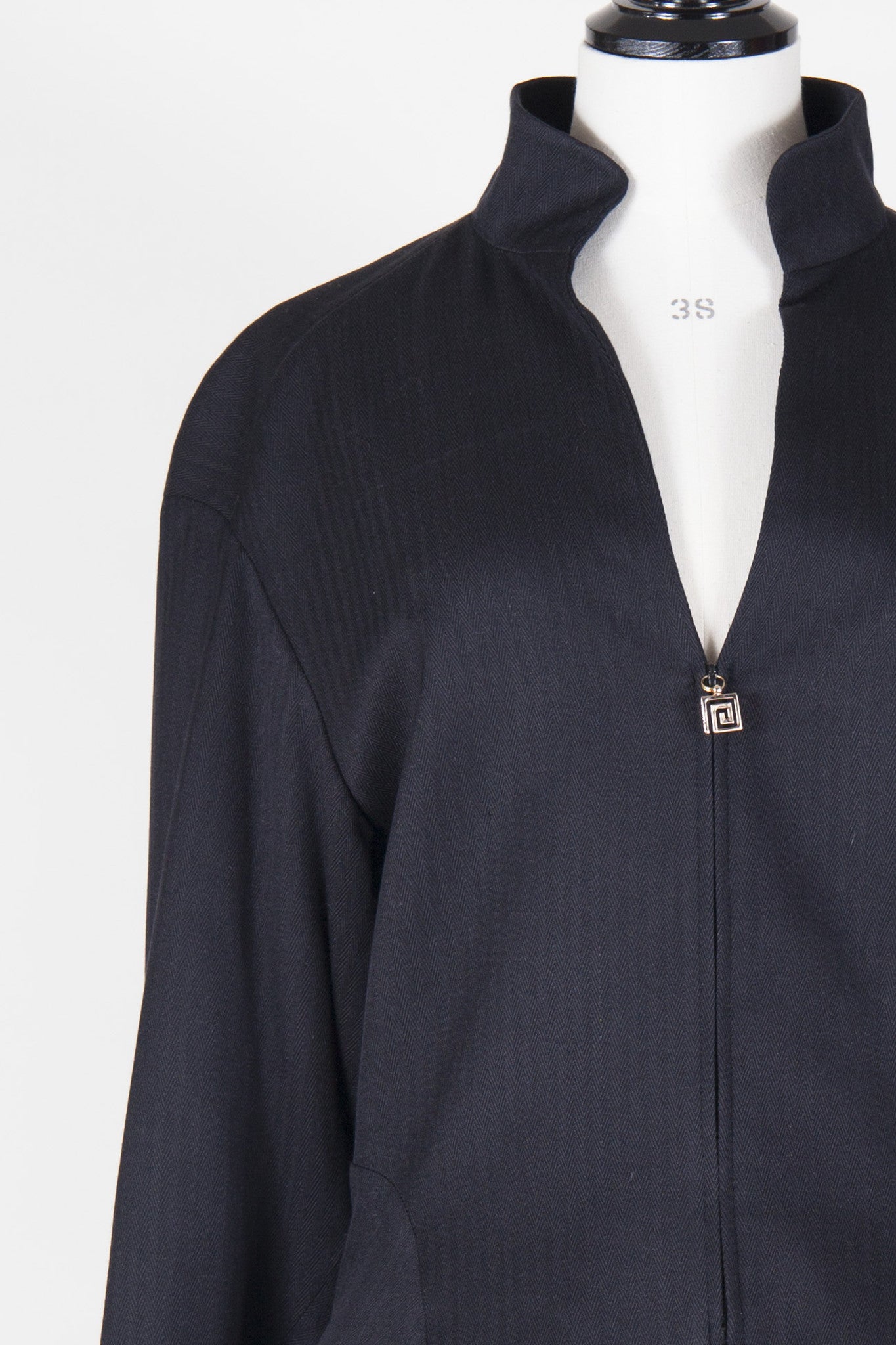 Isabella's Wardrobe Gianna Versace Couture Herringbone weave skirt suit.