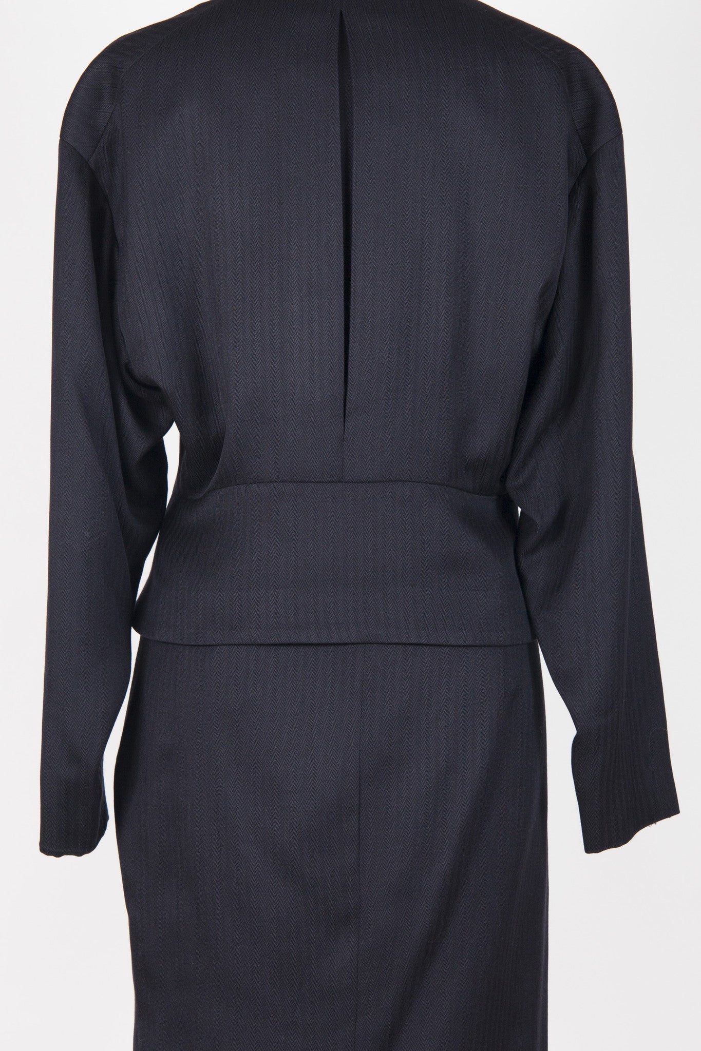 Isabella's Wardrobe Gianna Versace Couture Herringbone weave skirt suit.
