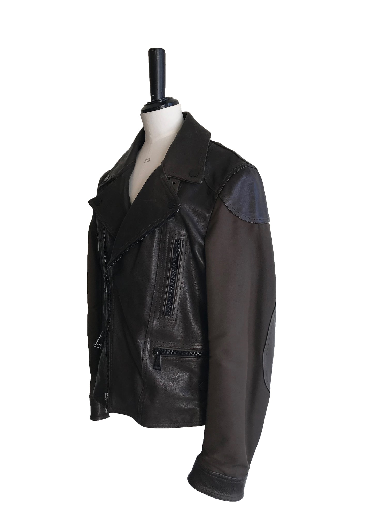 Isabella's Wardrobe Belstaff Gents Brown Leather and Canvas Jacket.