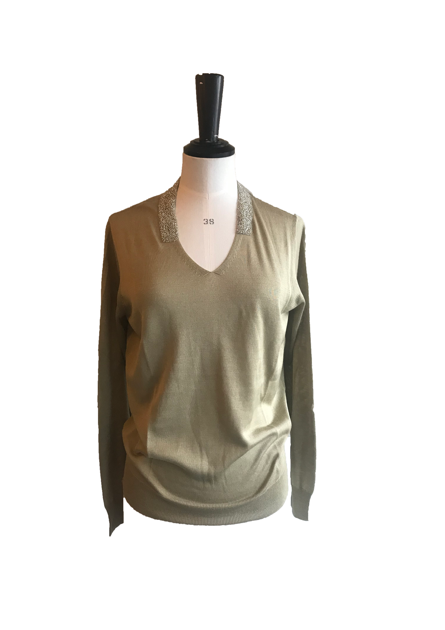Embellished Silk Sweater