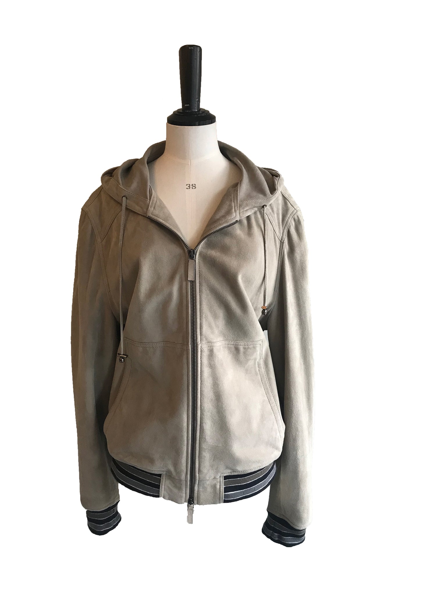 Isabella's Wardrobe Emporio Armani Gents Suede Hooded Jacket.