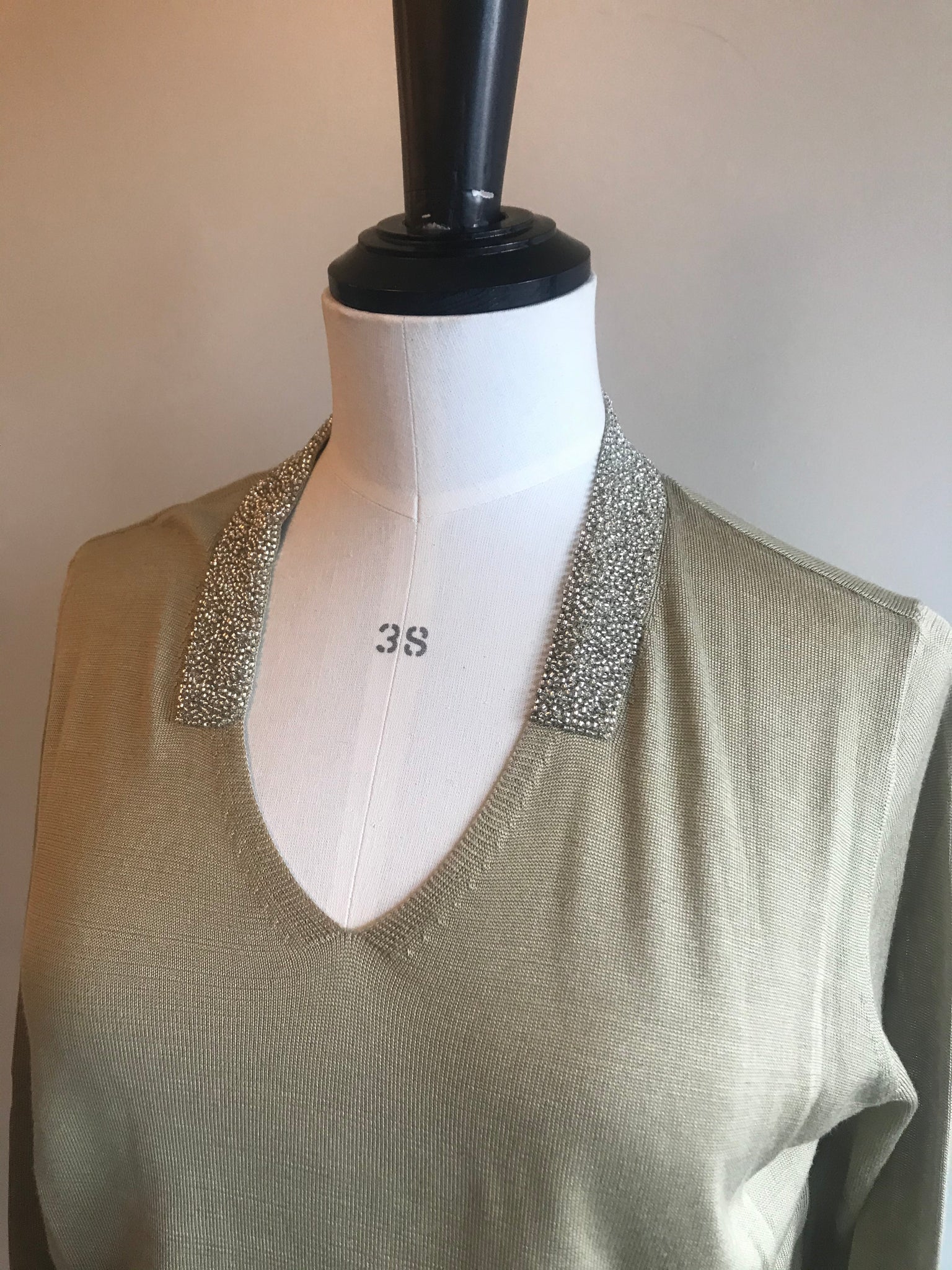 Embellished Silk Sweater