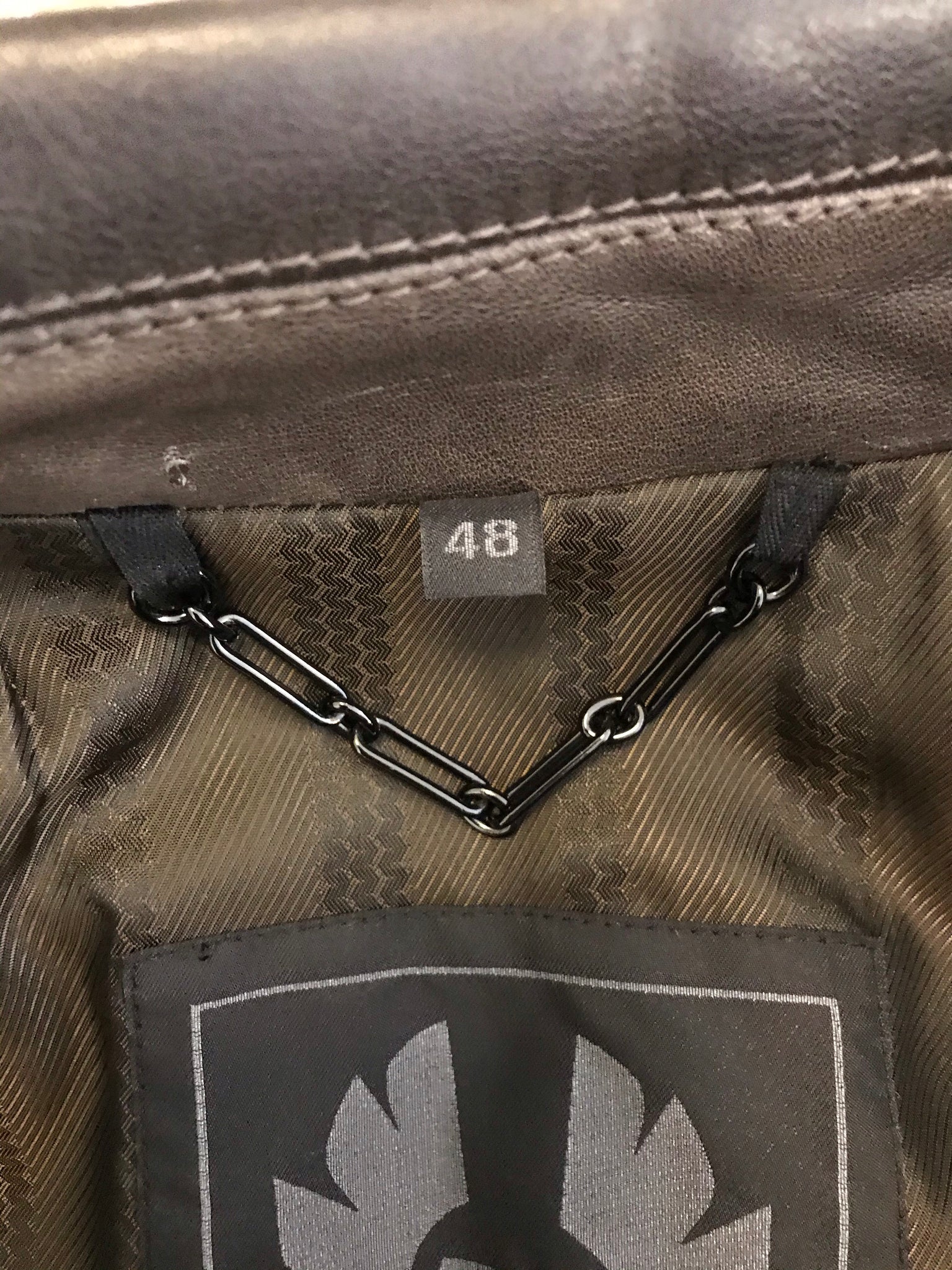 Isabella's Wardrobe Belstaff Gents Brown Leather and Canvas Jacket.