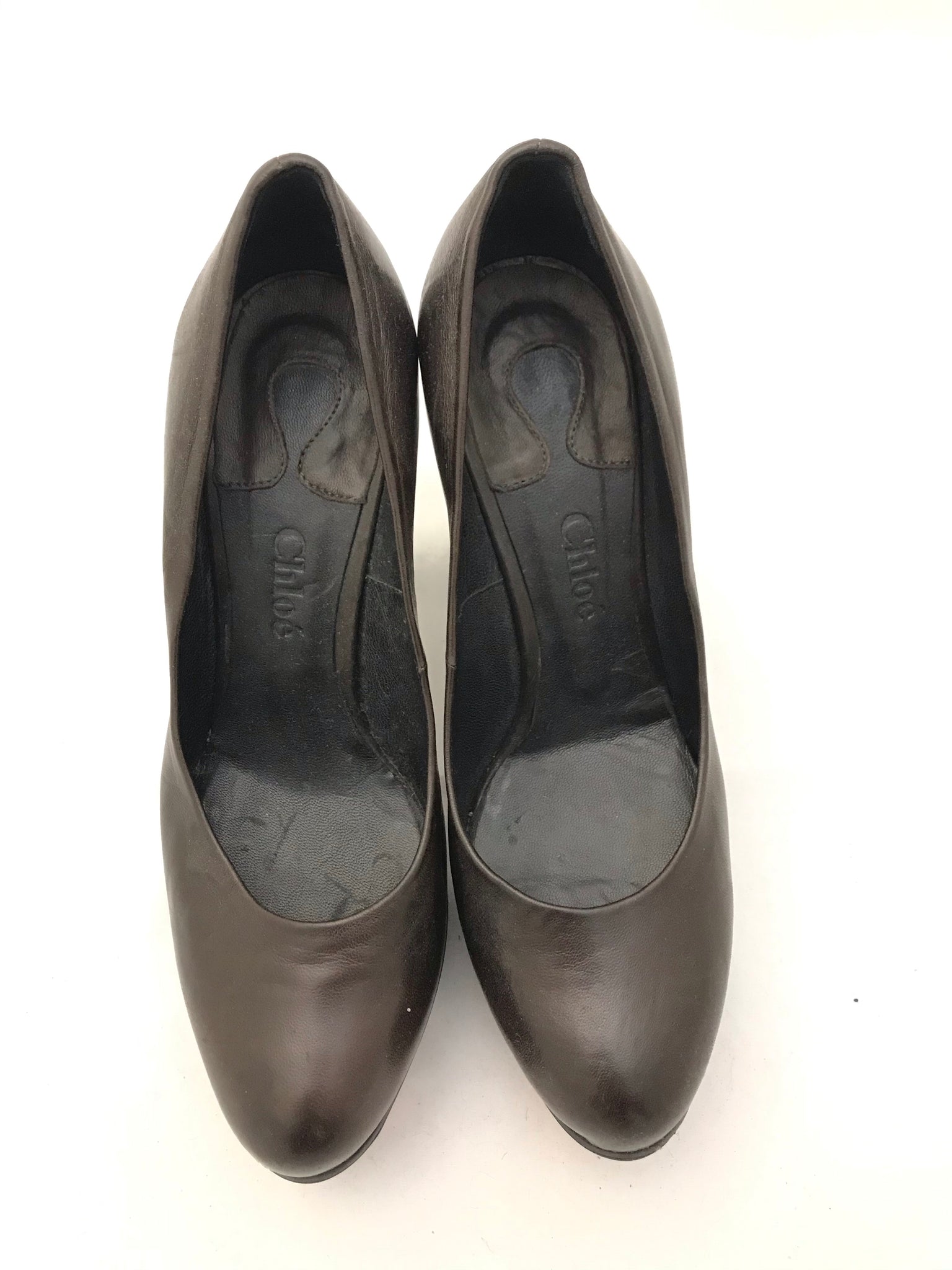 Isabella's Wardrobe Chloe Chocolate Platform Pumps.