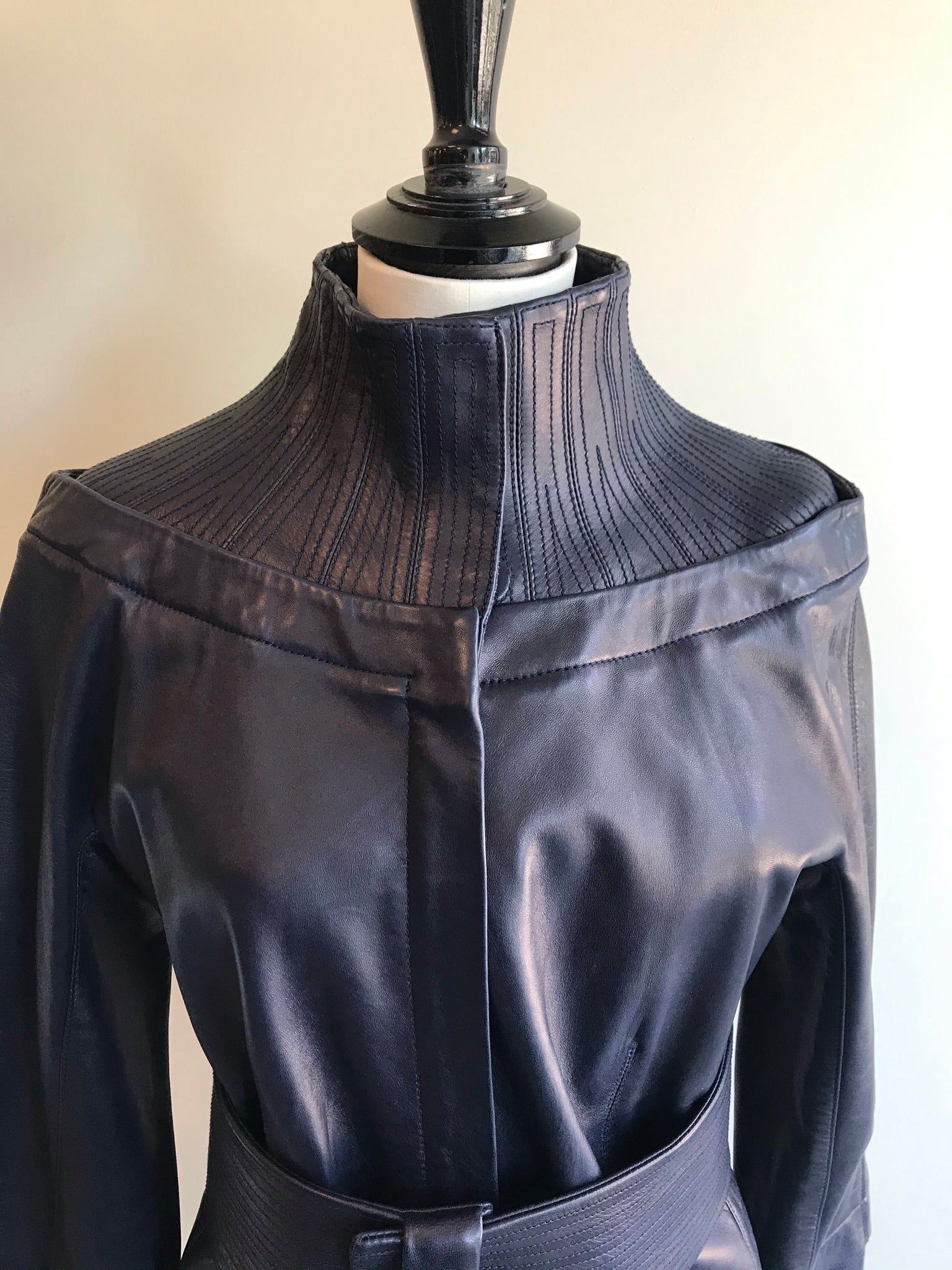 Isabella's Wardrobe Amanda Wakeley Leather Coat.