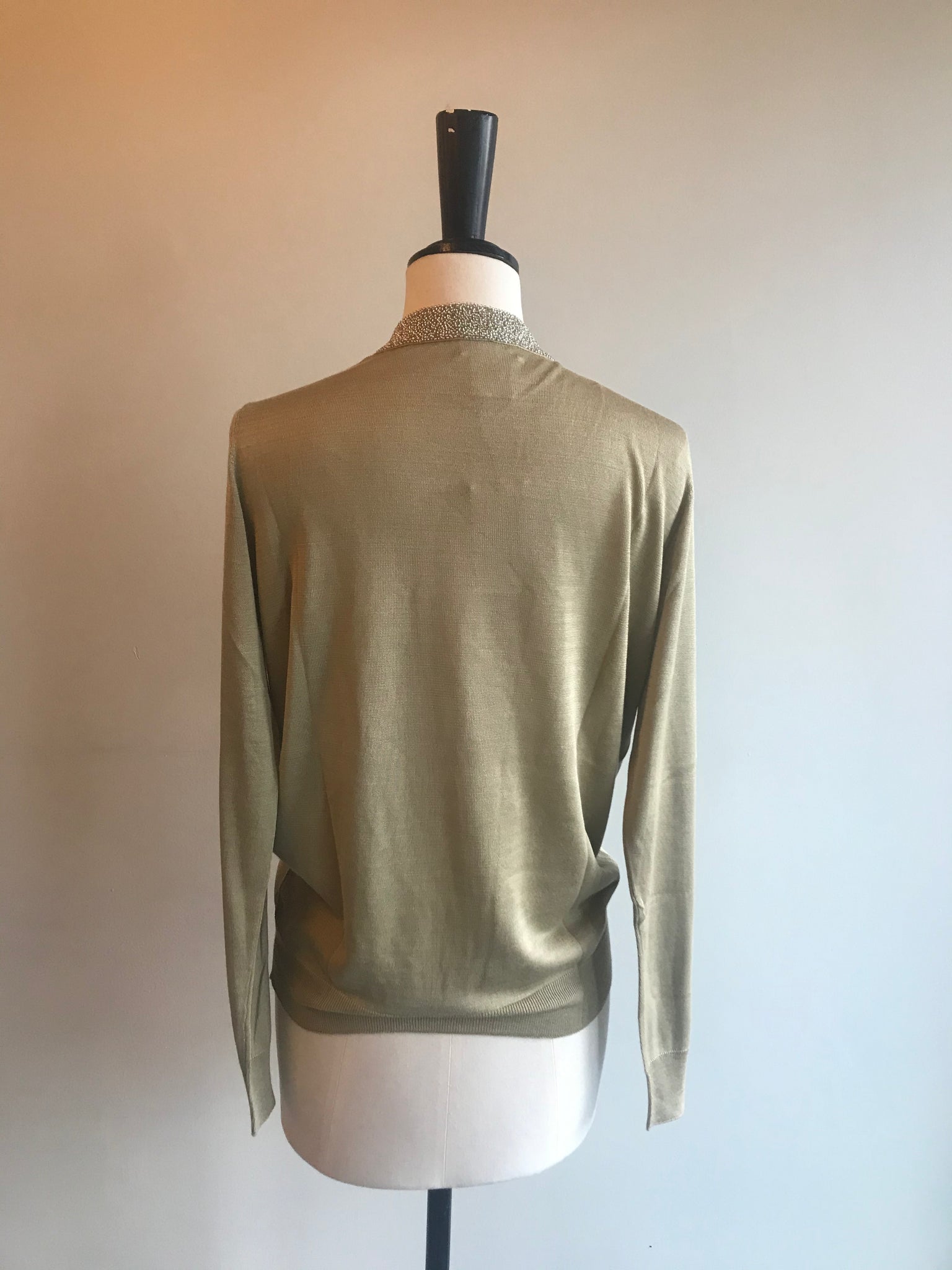 Embellished Silk Sweater