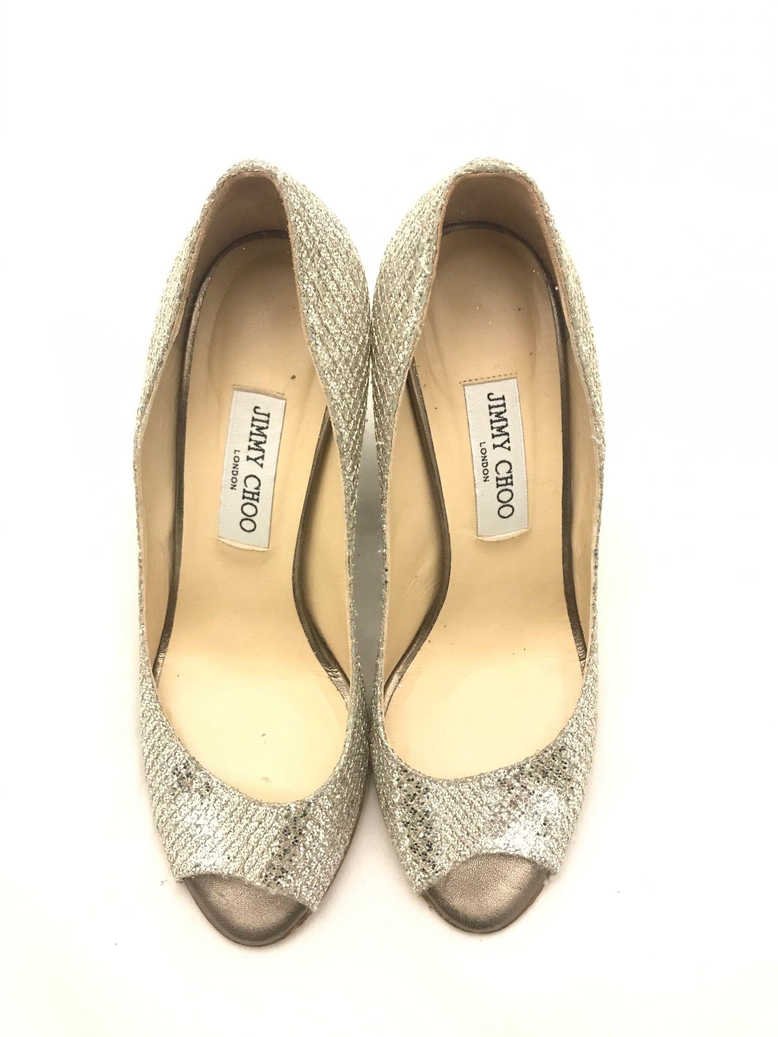 Isabella's Wardrobe Jimmy Choo Glitter Wedges.