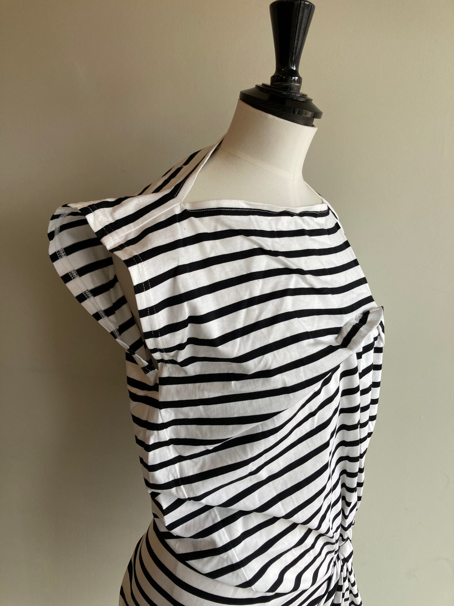 Striped Asymmetrical Dress