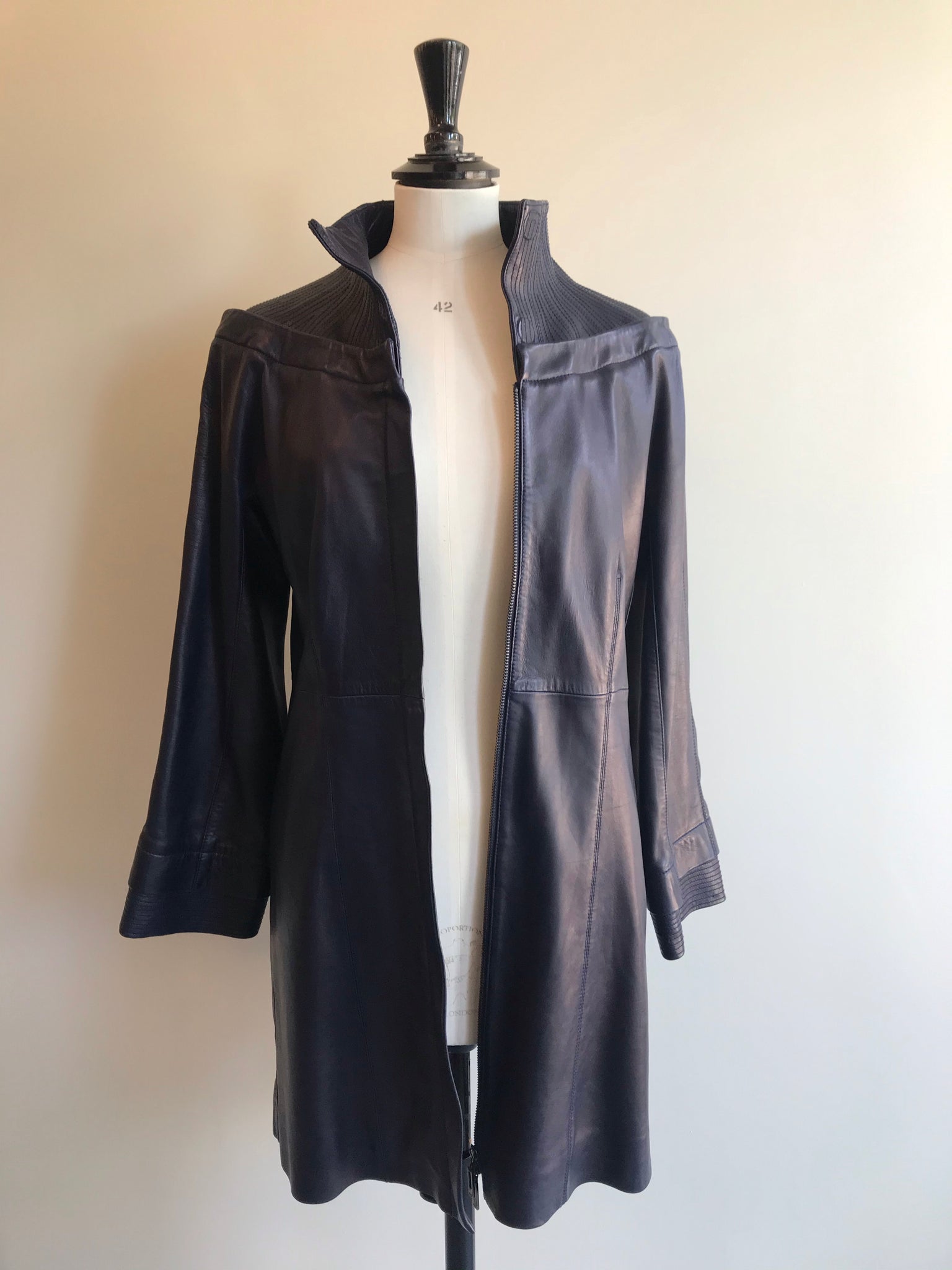 Isabella's Wardrobe Amanda Wakeley Leather Coat.