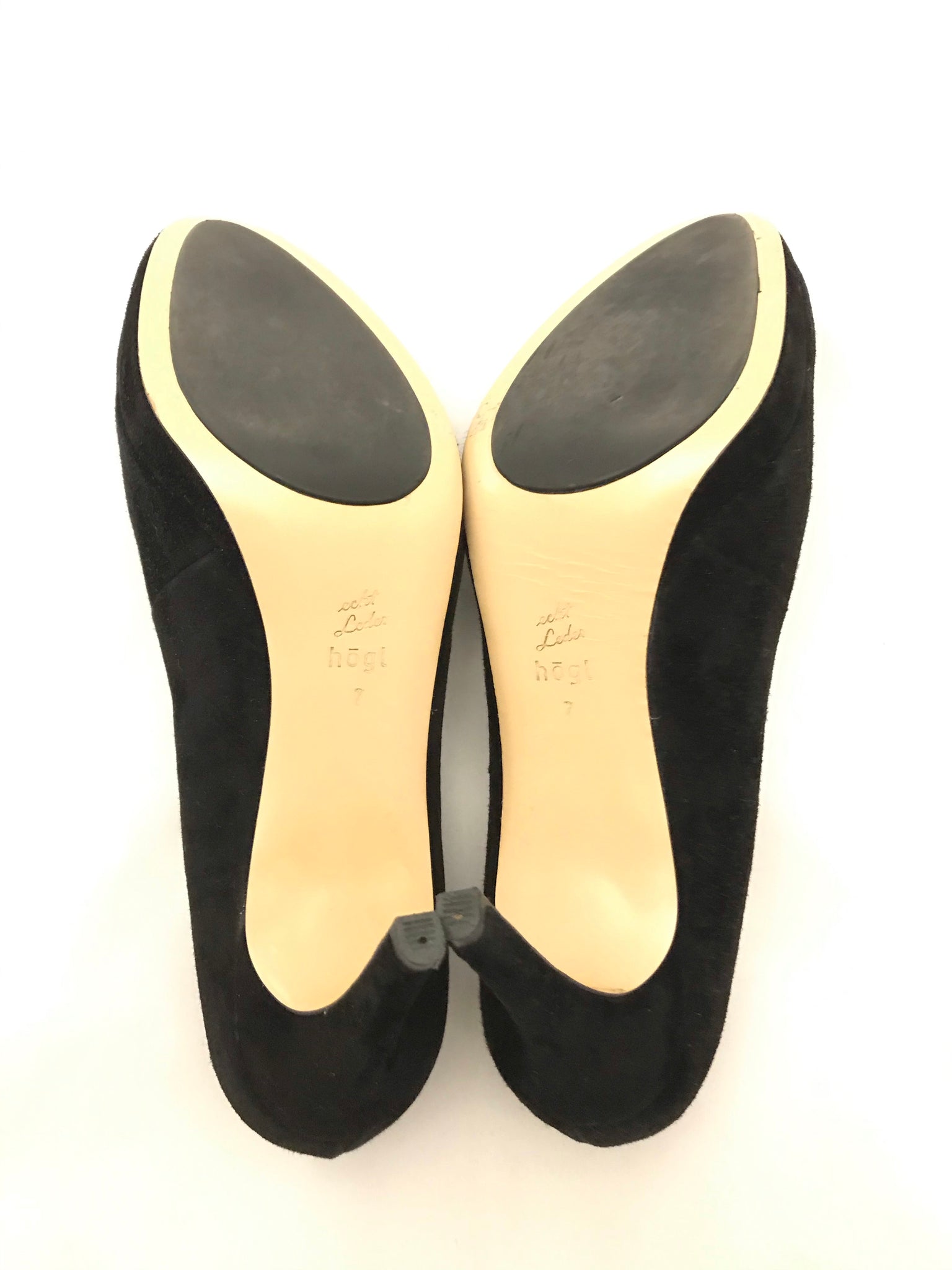 Isabella's Wardrobe Hogl Suede Heels.