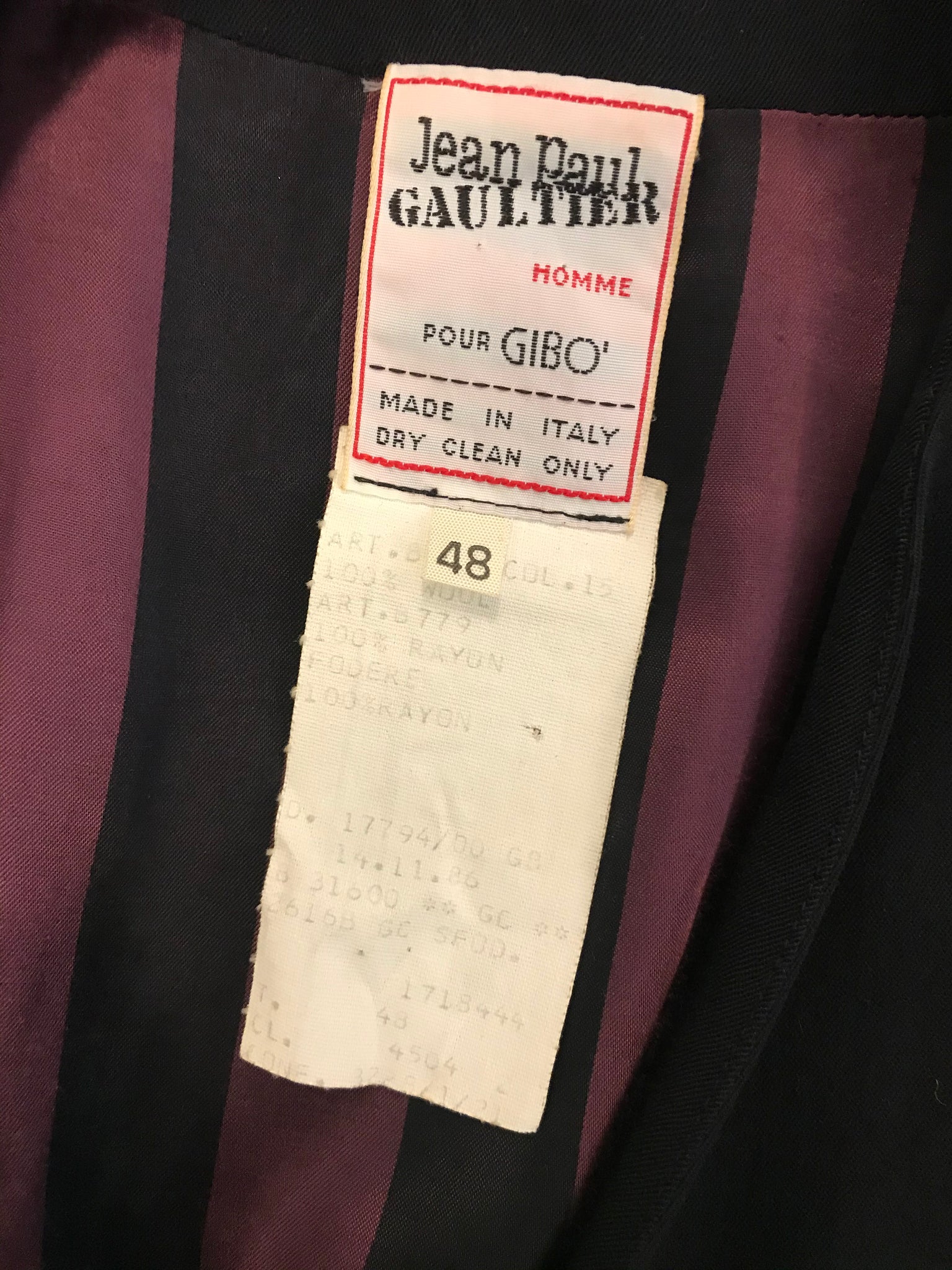 Isabella's Wardrobe Jean Paul Gaultier Vintage 1980's Wool Jacket.