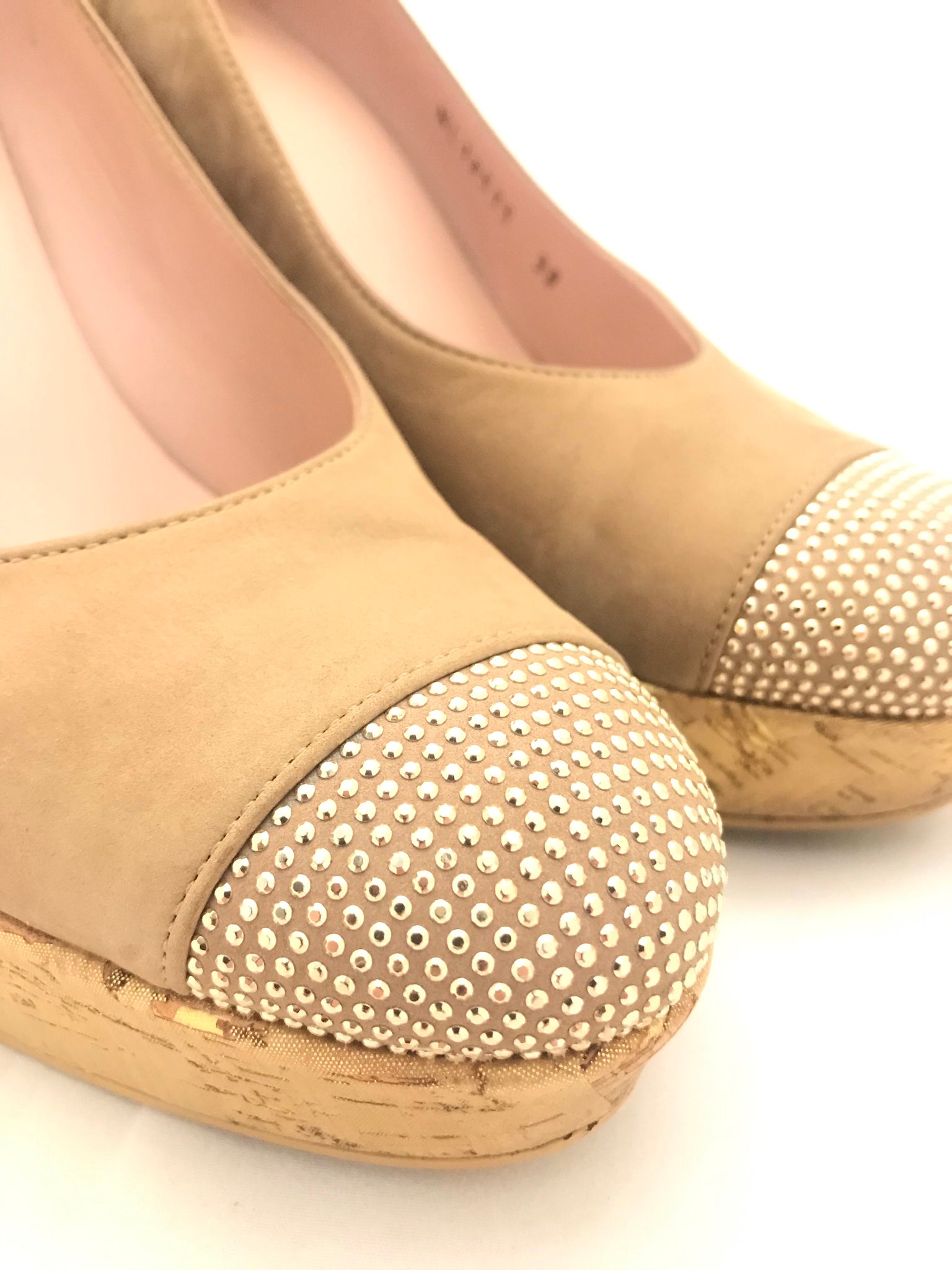 Isabella's Wardrobe Stuart Weitzman Metallic Suede Wedges.