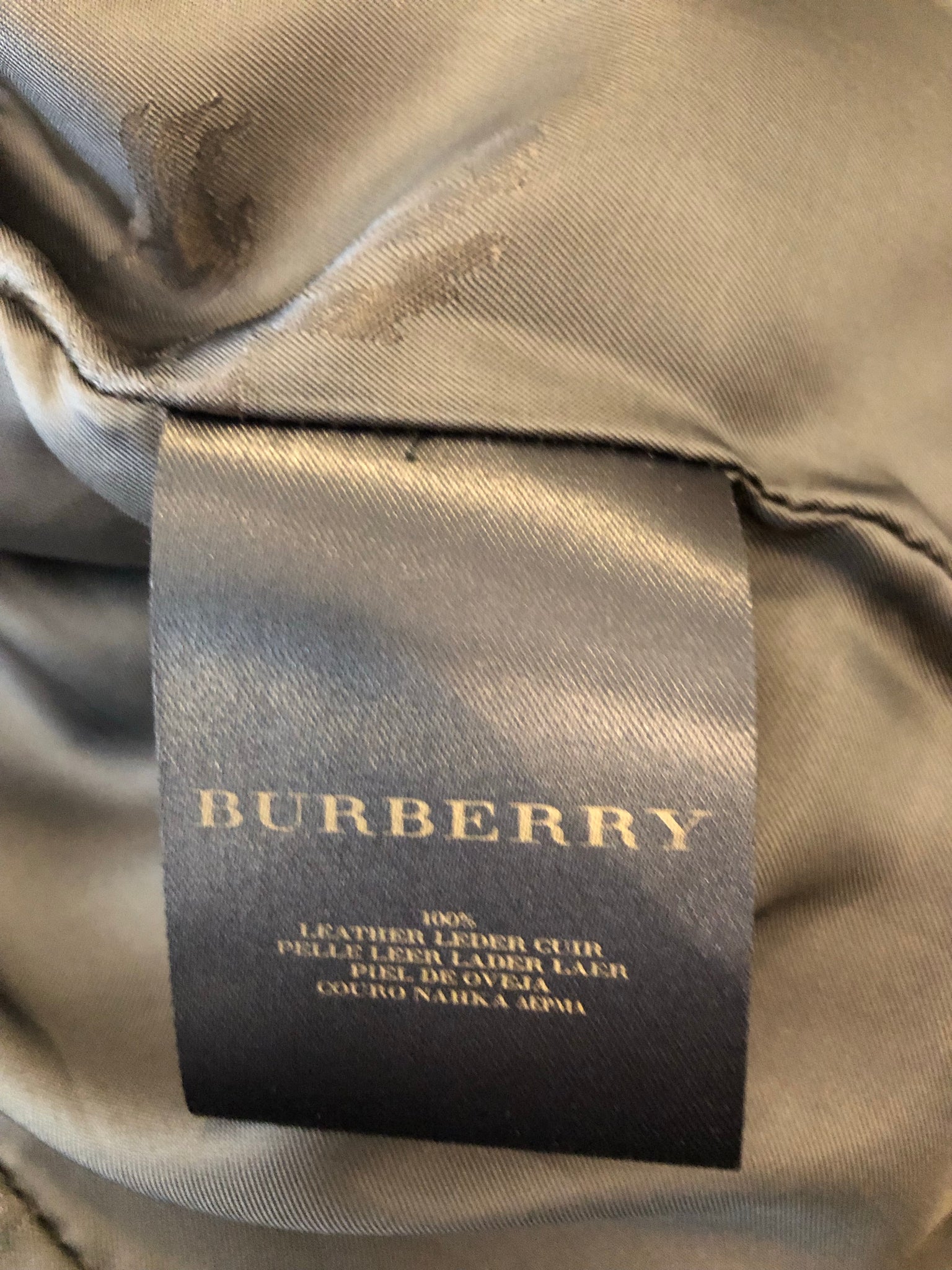 Isabella's Wardrobe Burberry Lambskin Jacket.