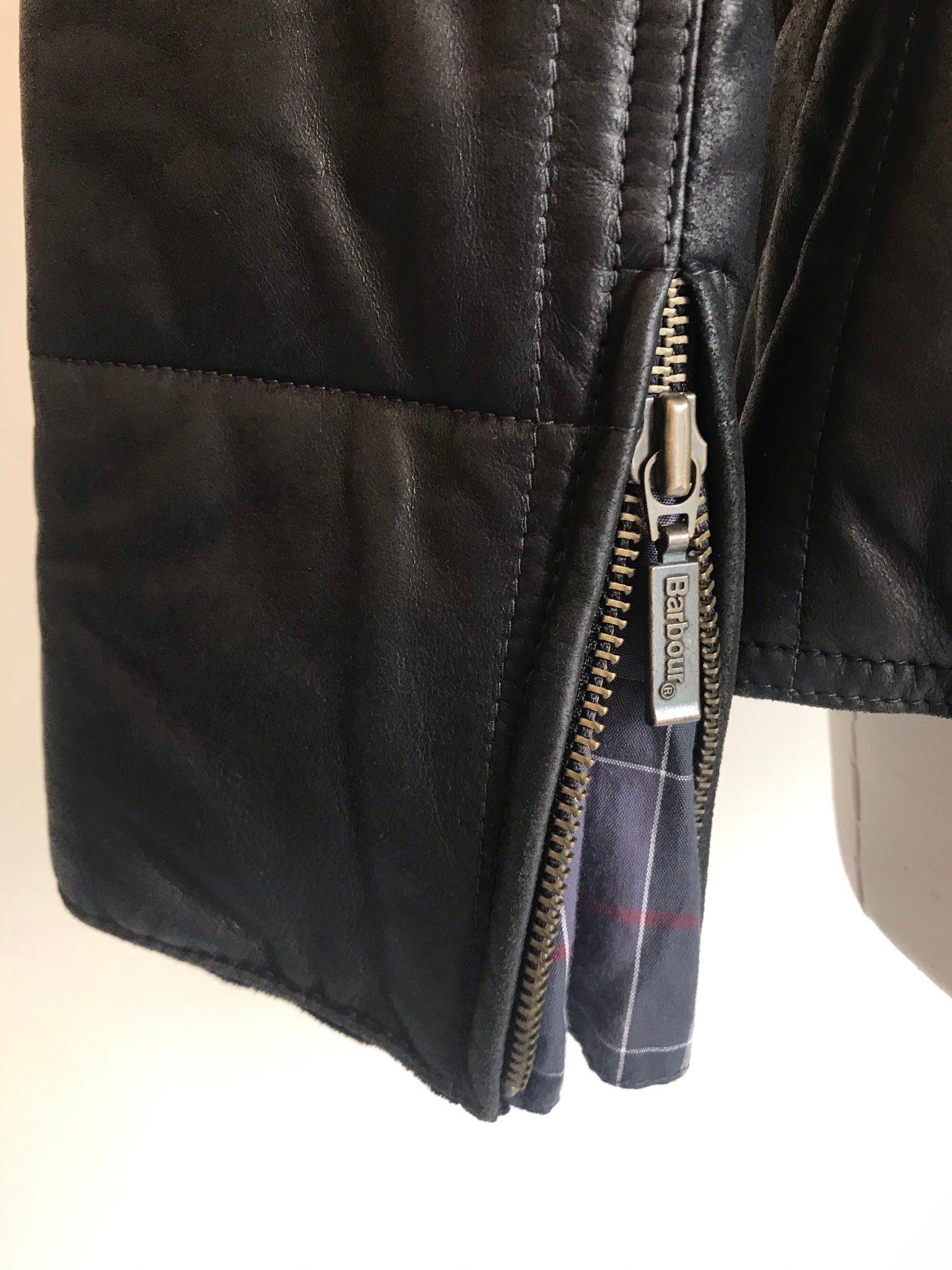 Isabella's Wardrobe Barbour International Leather Jacket.