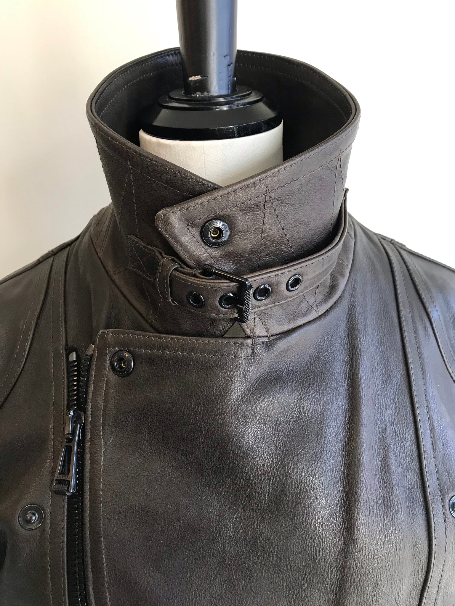 Isabella's Wardrobe Belstaff Gents Brown Leather and Canvas Jacket.