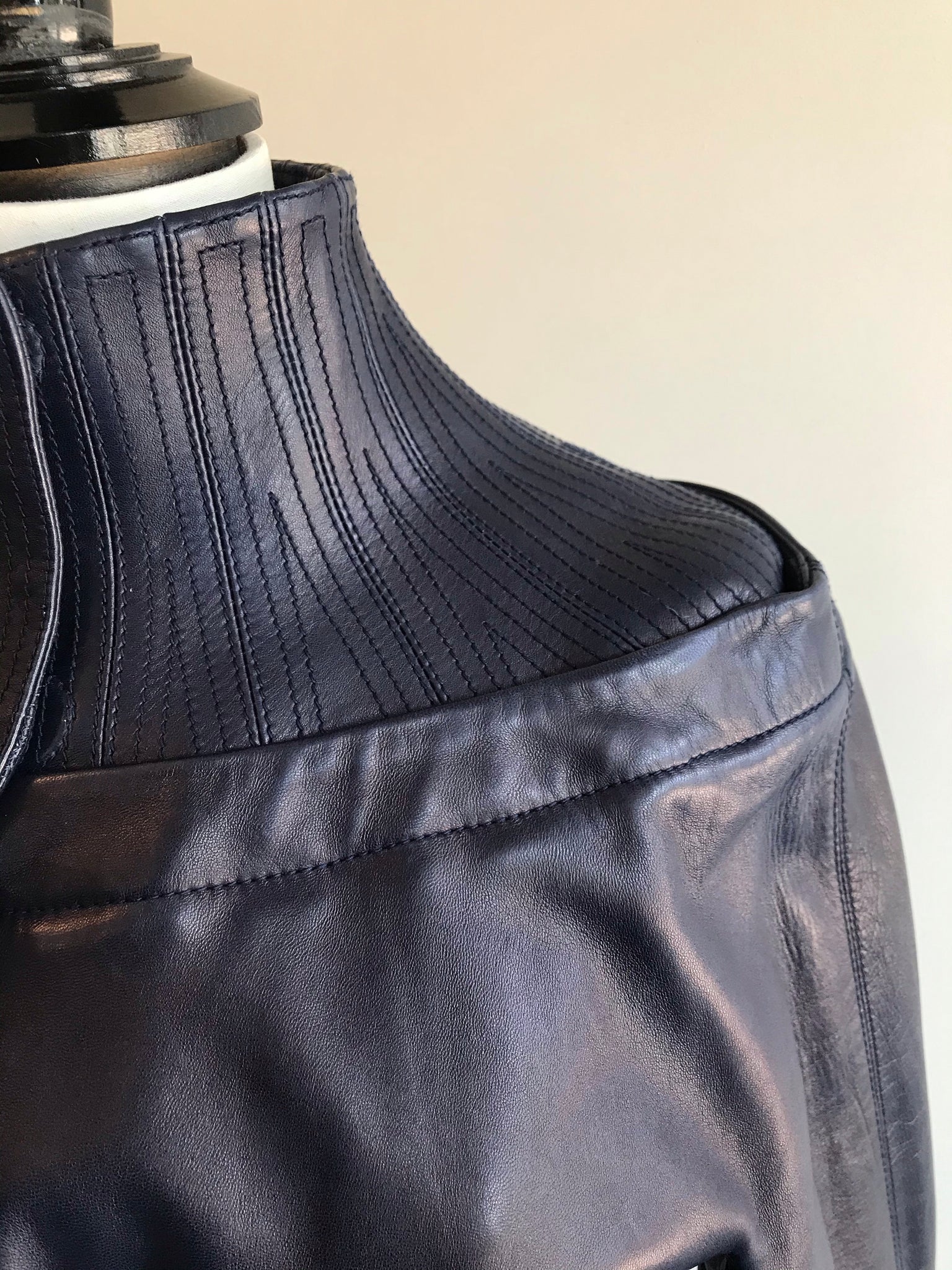 Isabella's Wardrobe Amanda Wakeley Leather Coat.