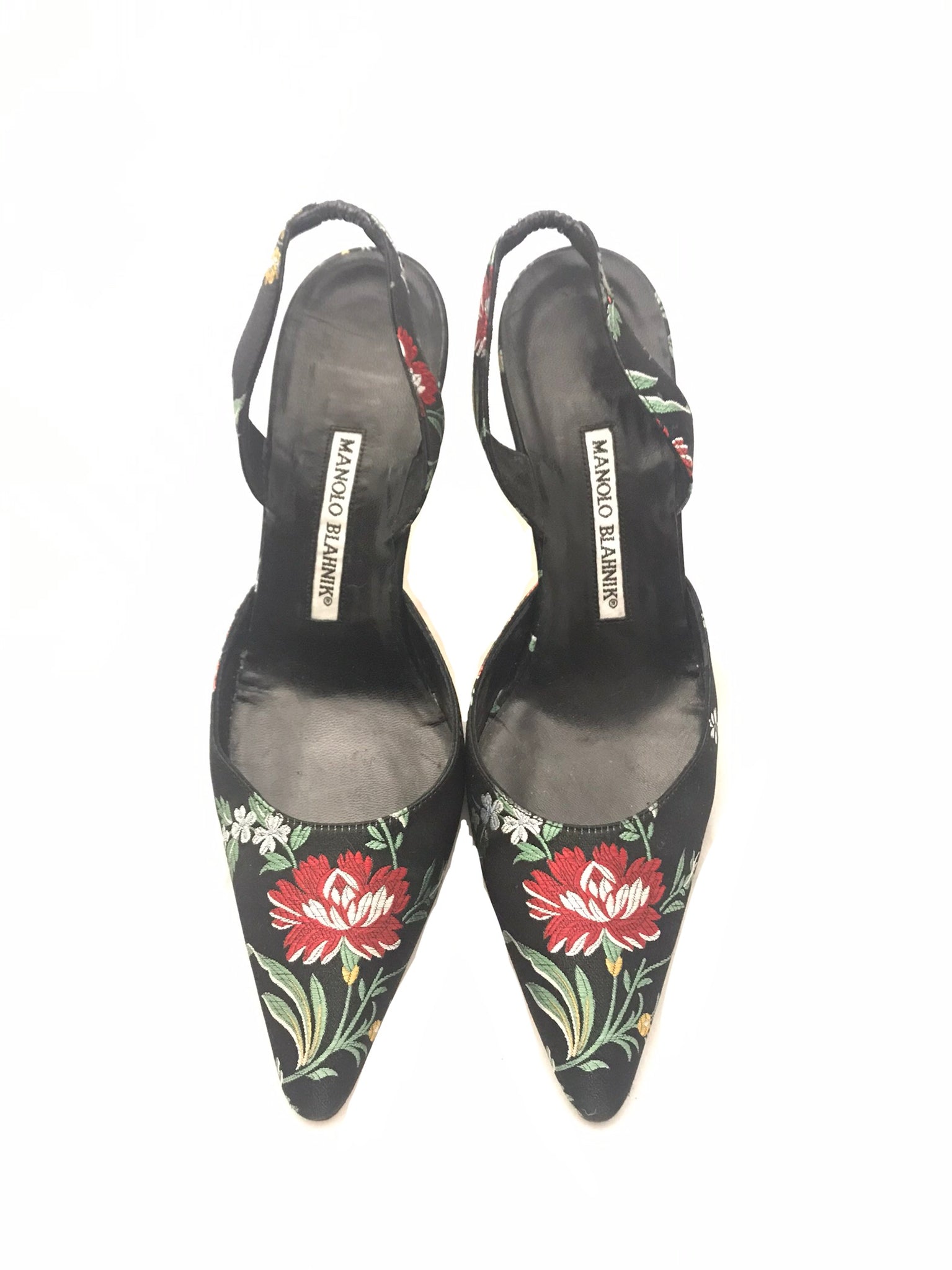 Satin Fab Flower Heels