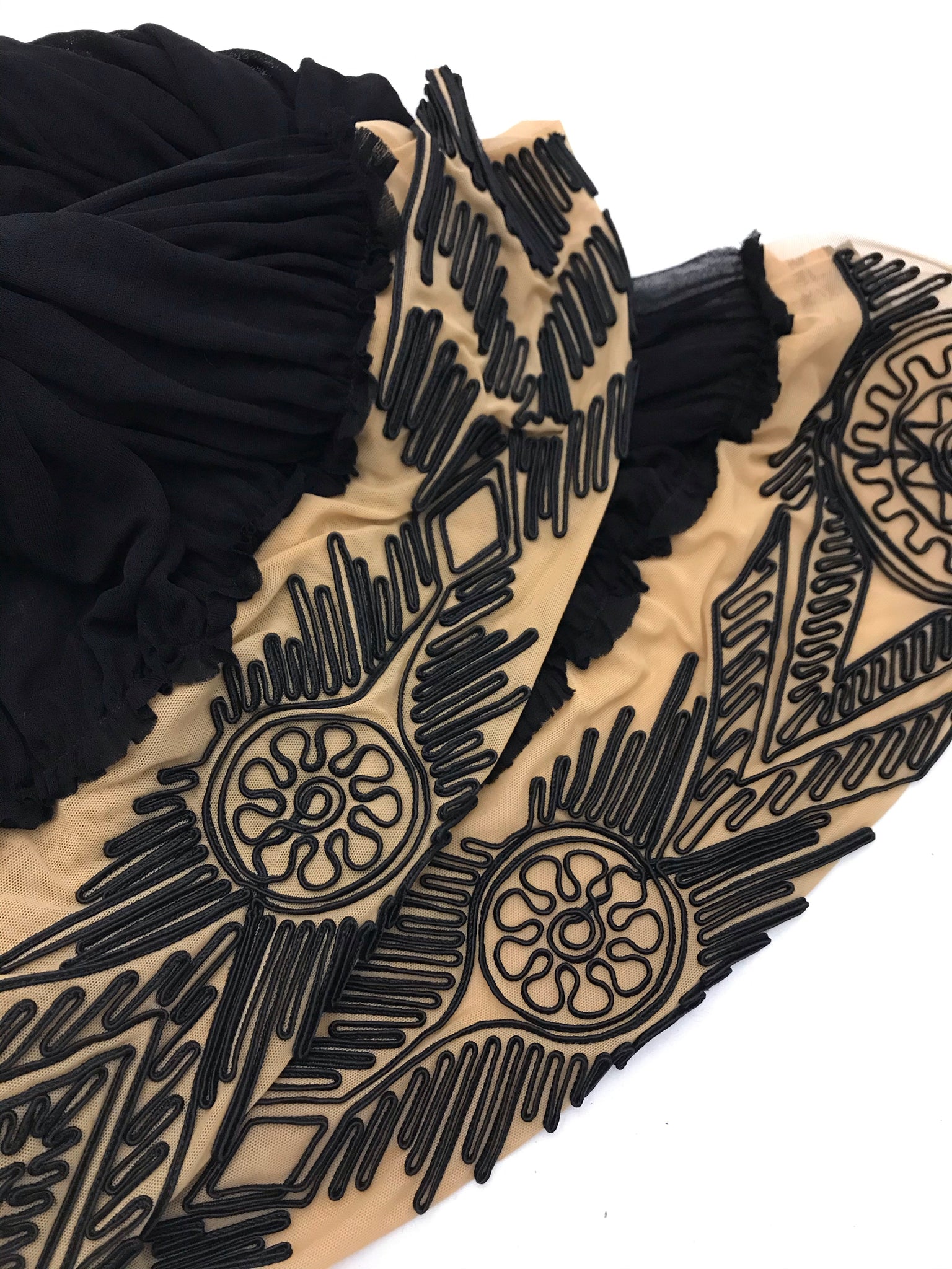 Isabella's Wardrobe Jean Paul Gaultier Embroidered Scarf.