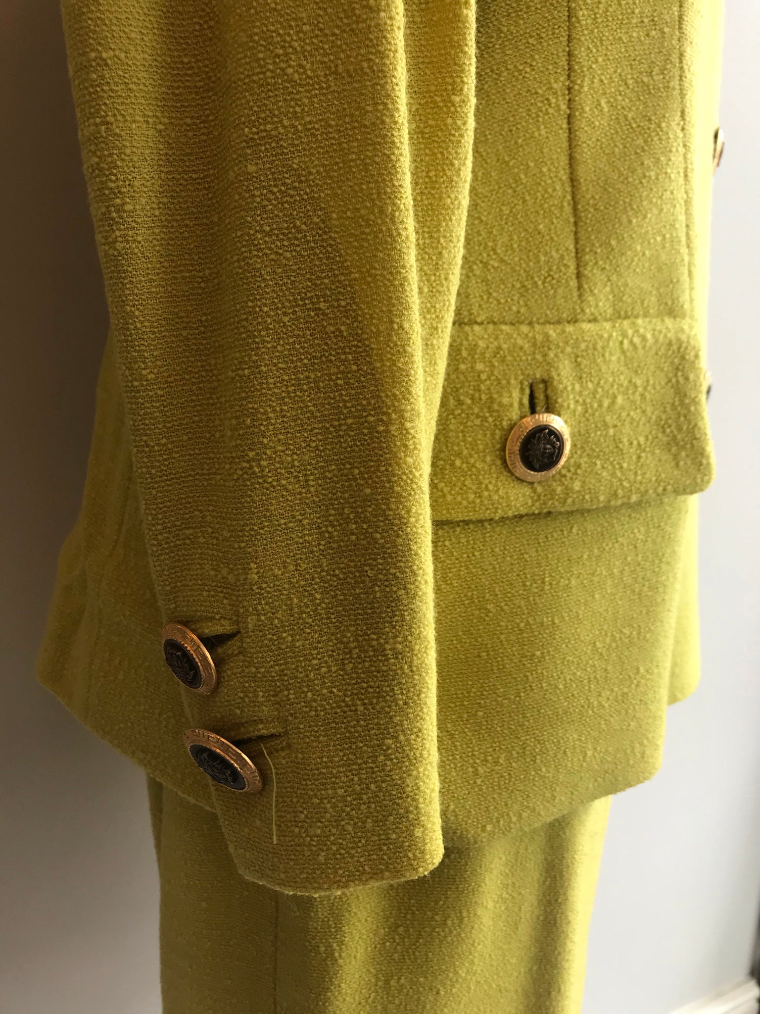 Isabella's Wardrobe Gianni Versace Vintage Wool Skirt Suit.