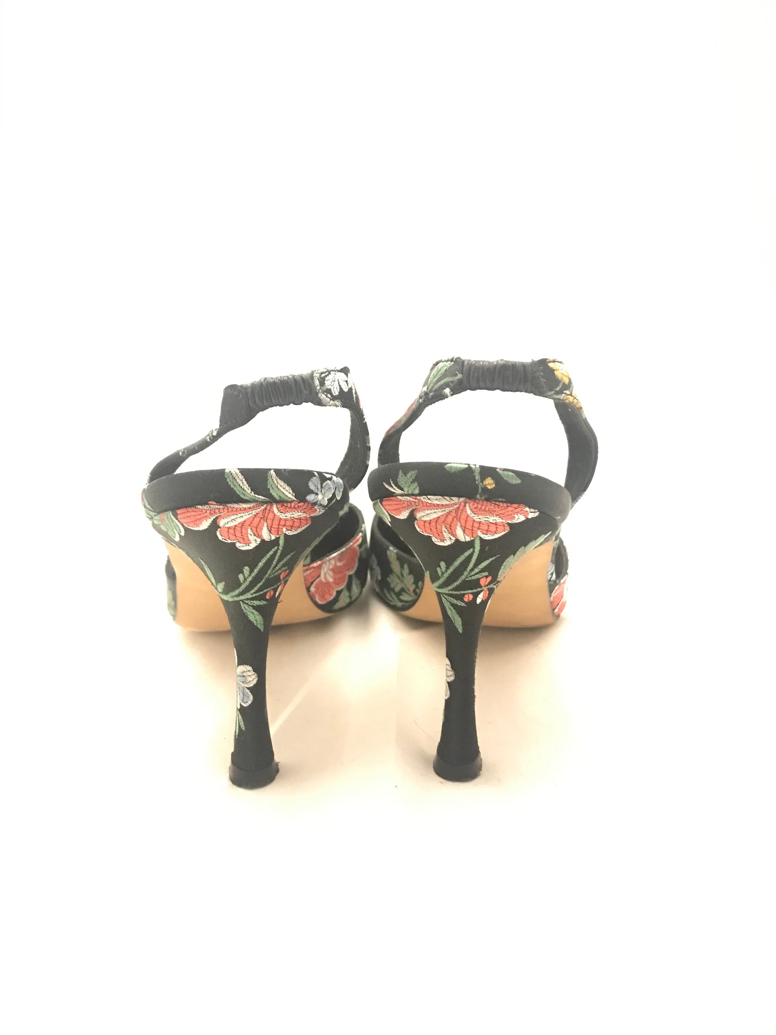 Satin Fab Flower Heels