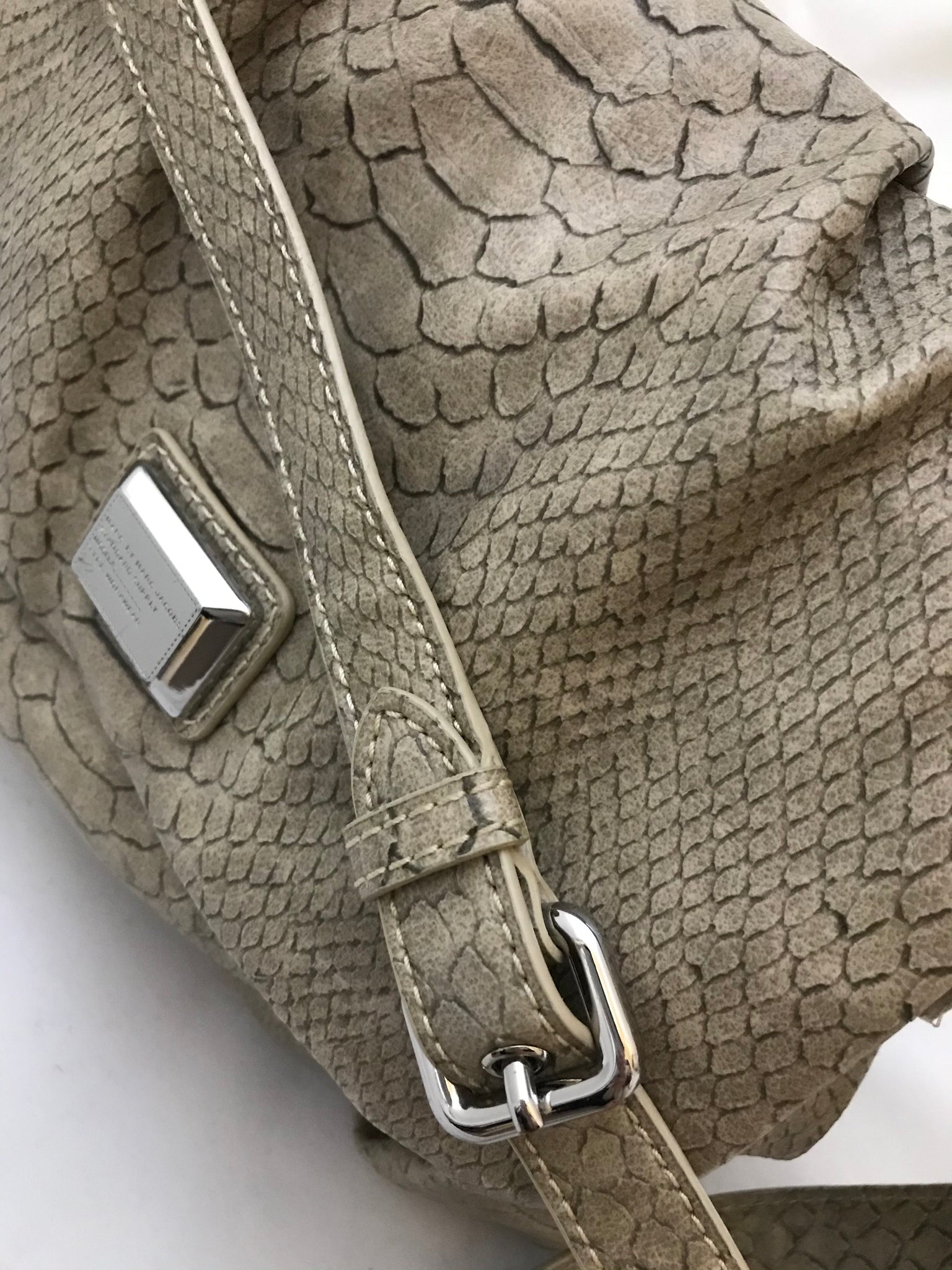 Isabella's Wardrobe Marc by Marc Jacobs Mock Snakeskin Satchel Bag.