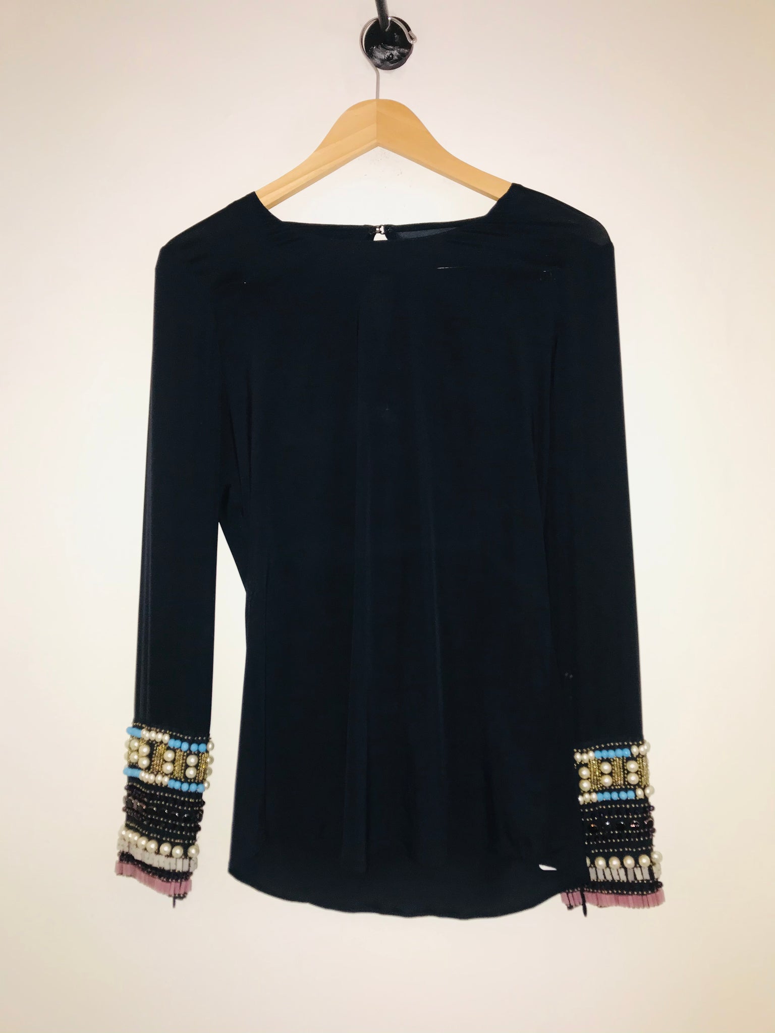 Isabella's Wardrobe Bastyan Beaded Silk Top.