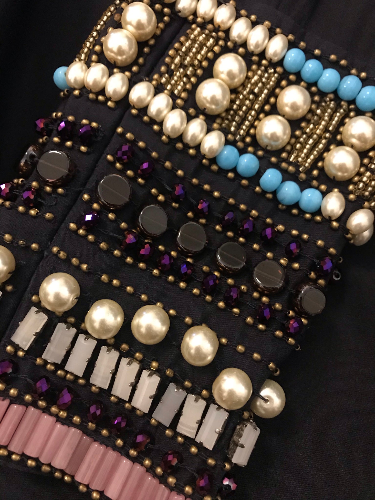 Isabella's Wardrobe Bastyan Beaded Silk Top.