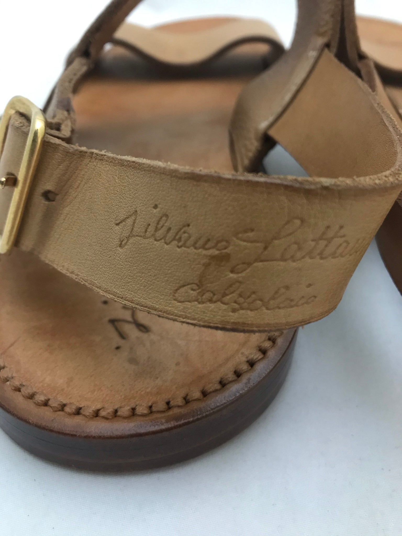 Isabella's Wardrobe Silvano Lattanza Gents Leather Sandals.