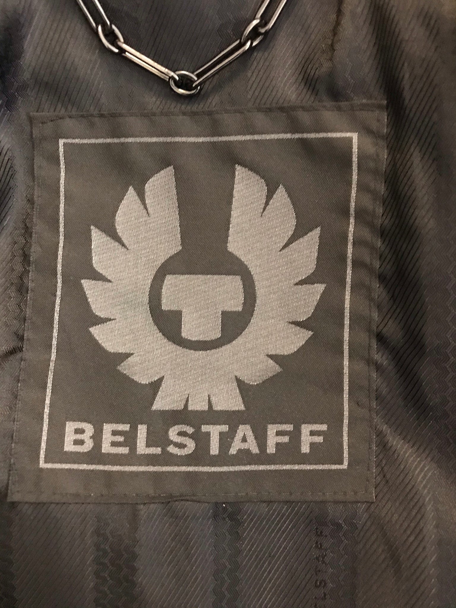Isabella's Wardrobe Belstaff Gents Navy Leather Biker Jacket.