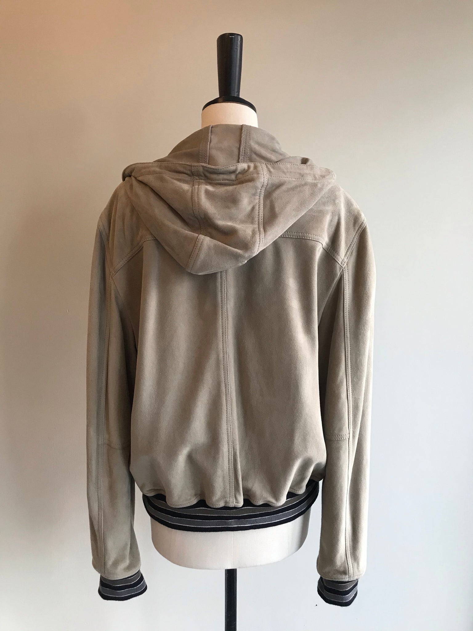 Isabella's Wardrobe Emporio Armani Gents Suede Hooded Jacket.