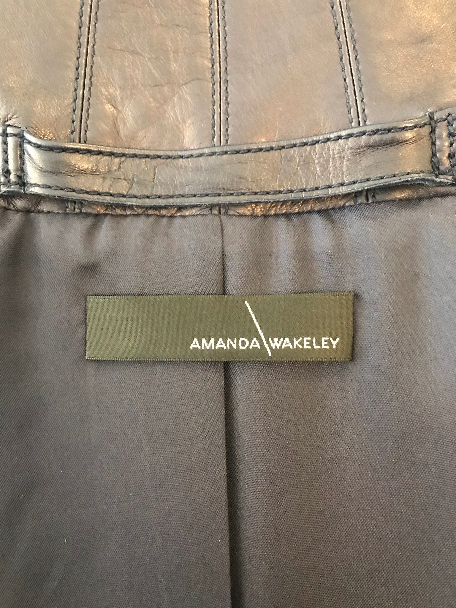 Isabella's Wardrobe Amanda Wakeley Leather Coat.