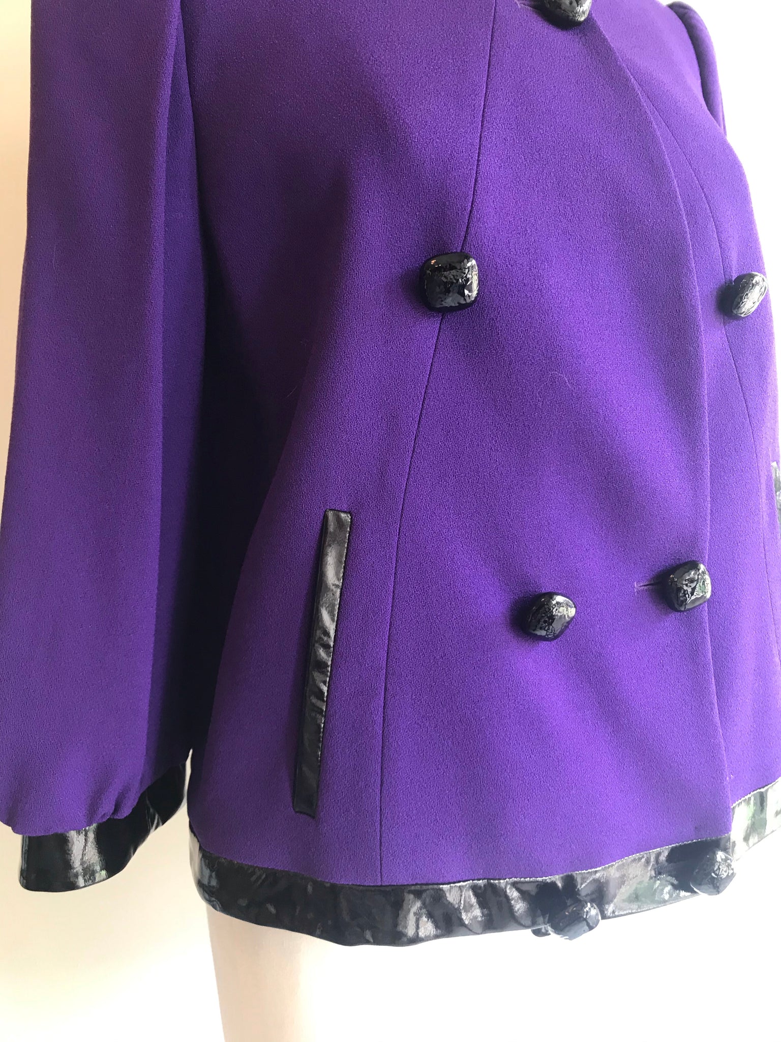 Isabella's Wardrobe Armani Collezioni Wool Jacket with Patent Trim.